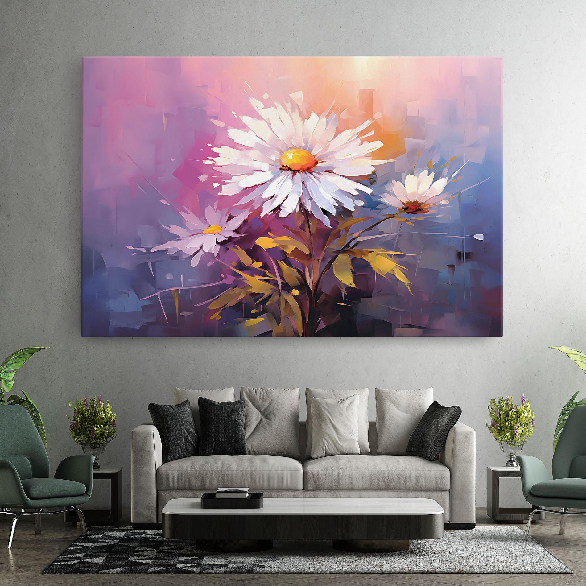Tablou Canvas White Flower On Purple mockup 7