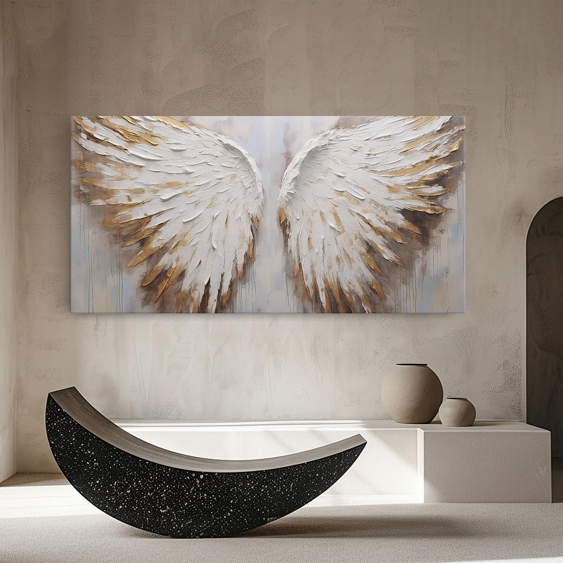 Tablou Canvas White Angel Wings mockup 8