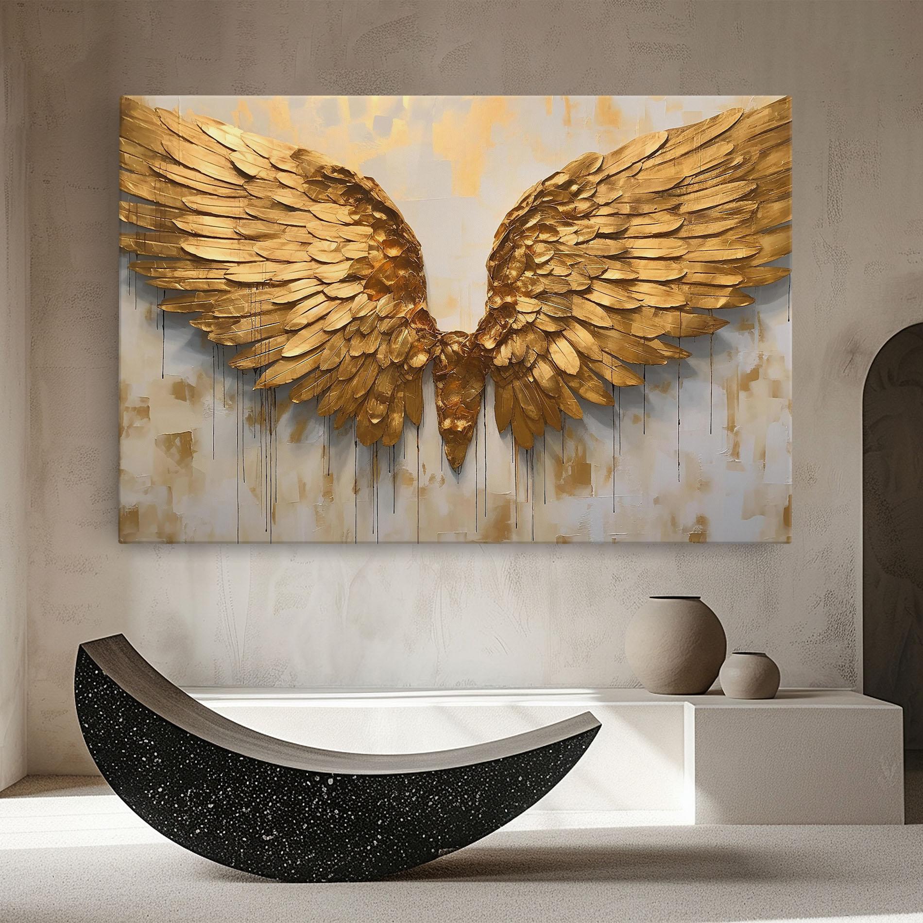 Tablou Canvas Golden Wings Art mockup 8