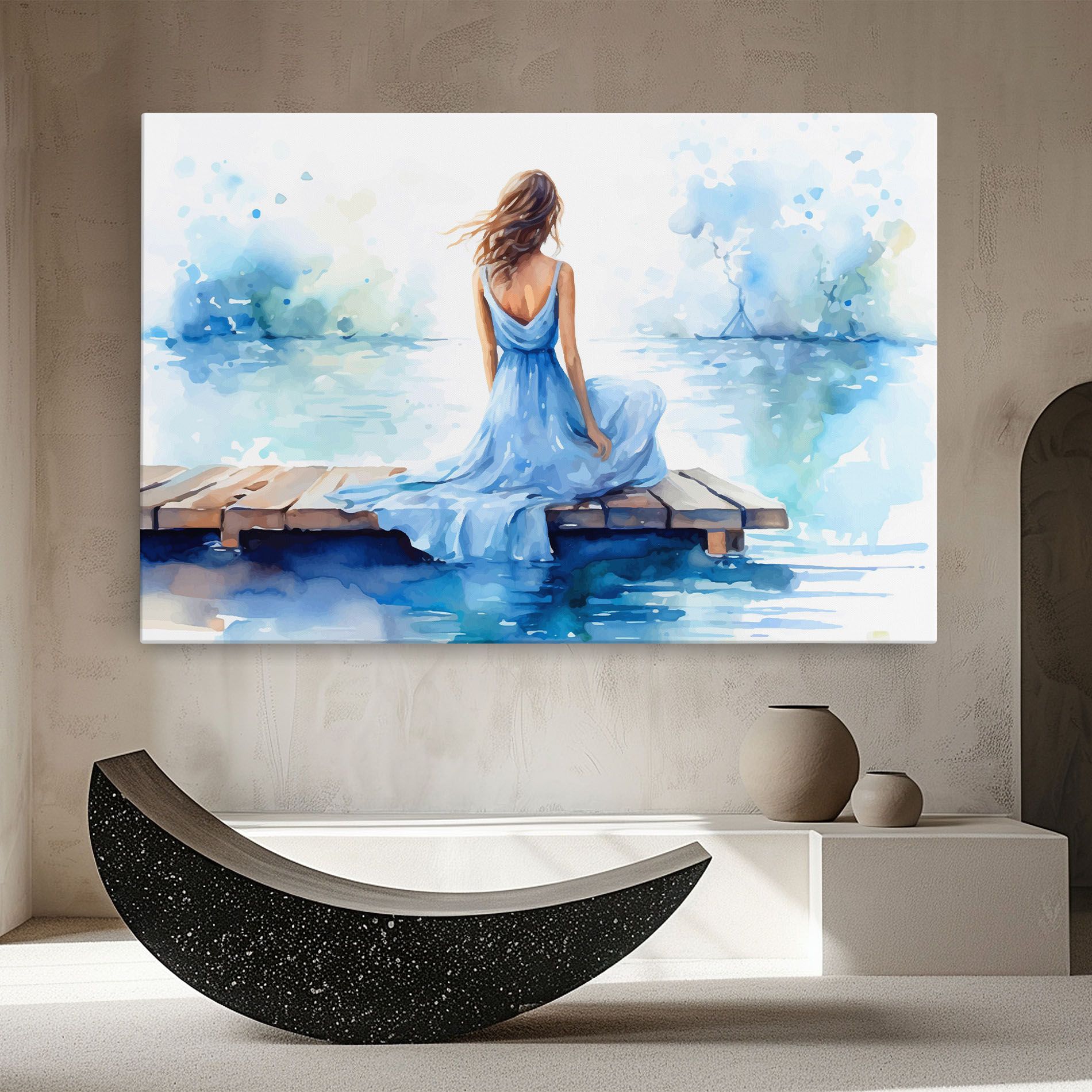Lake Blue Woman mockup 8