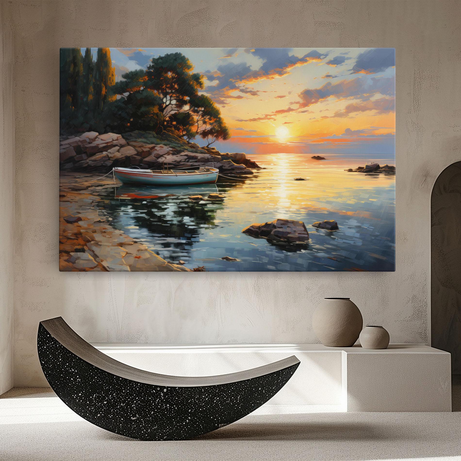Tablou Canvas Sunset Sea Art mockup 8