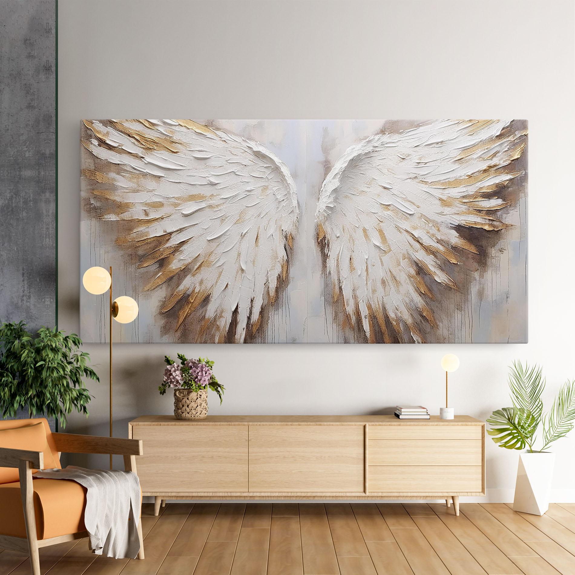 Tablou Canvas White Angel Wings mockup 9