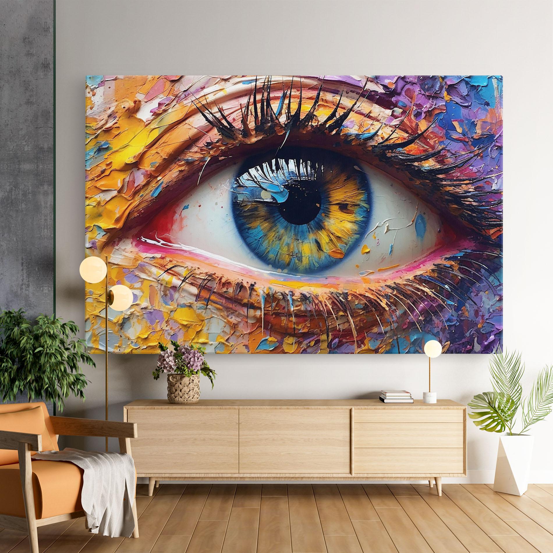 Tablou Canvas Blue Eyes Art mockup 9