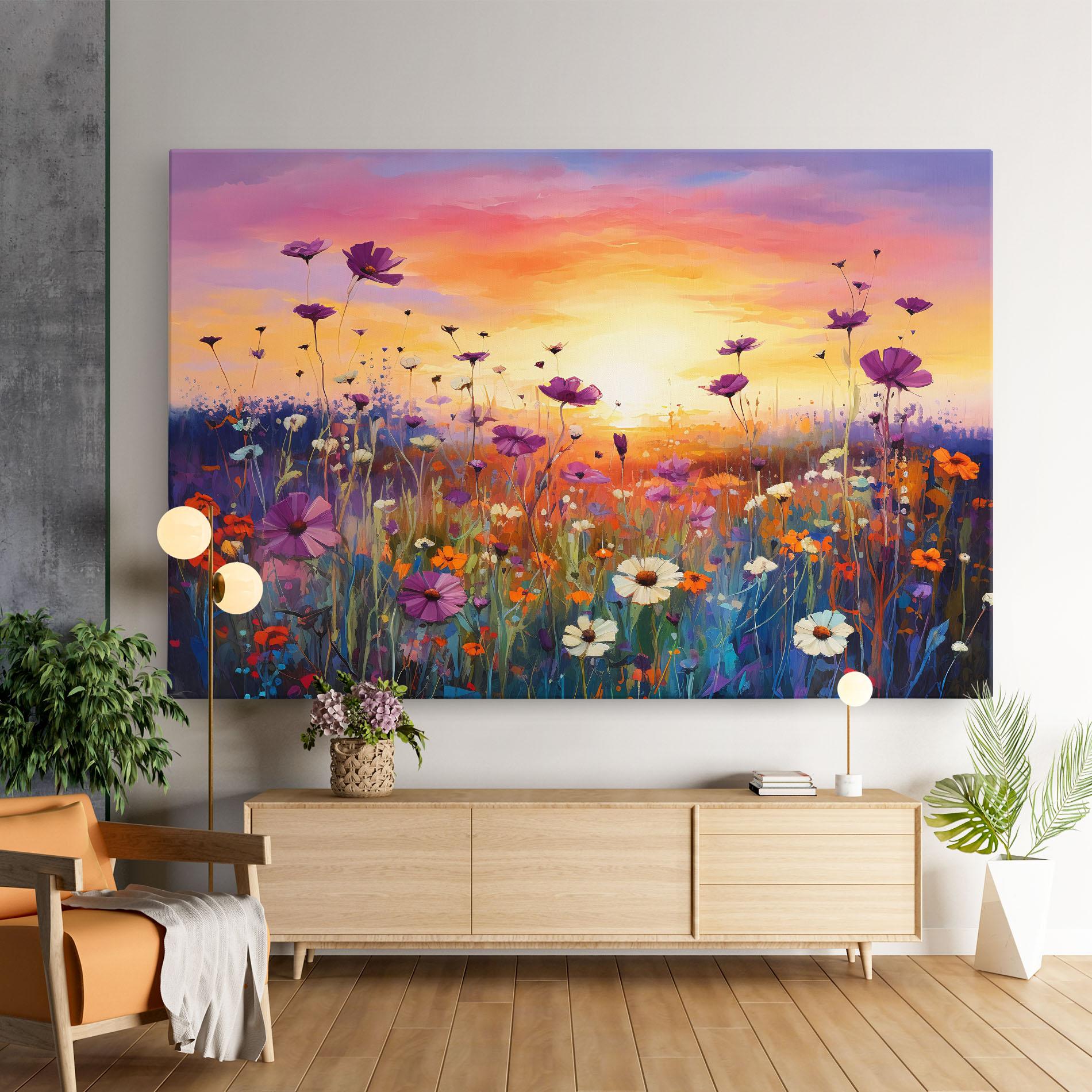 Tablou Canvas Dreamy Field Flowers mockup 9