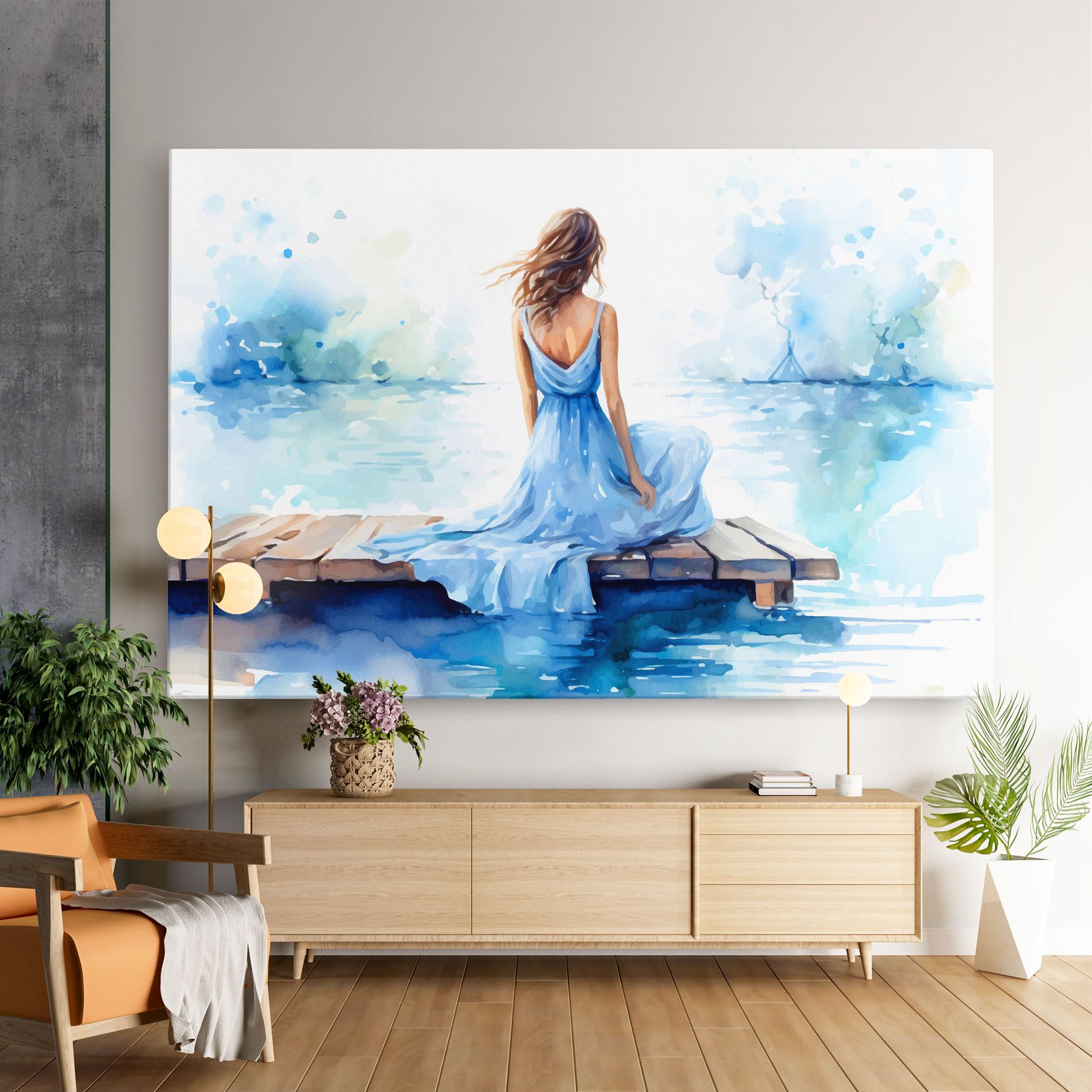 Lake Blue Woman mockup 9