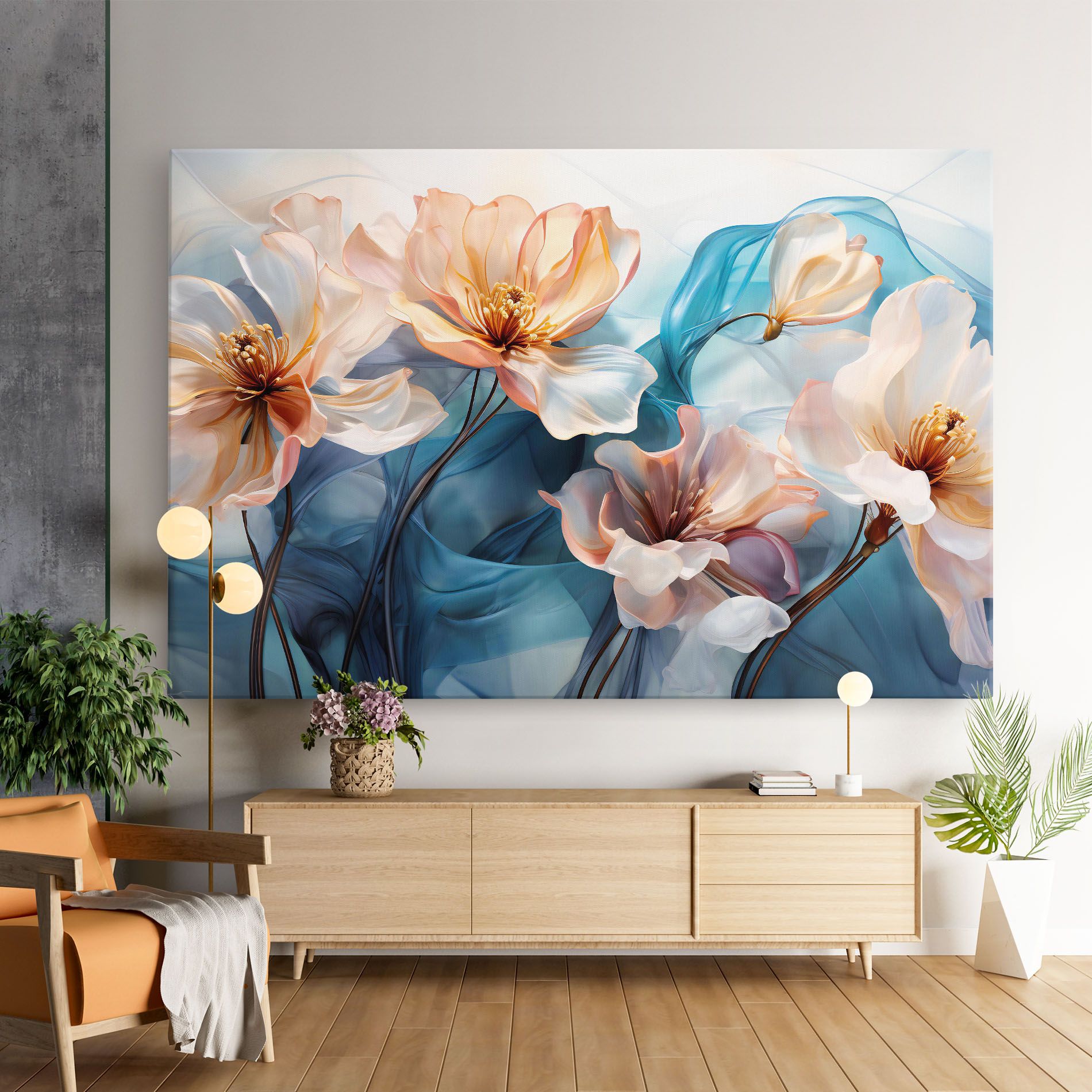 Pink Flowers Floating mockup 9