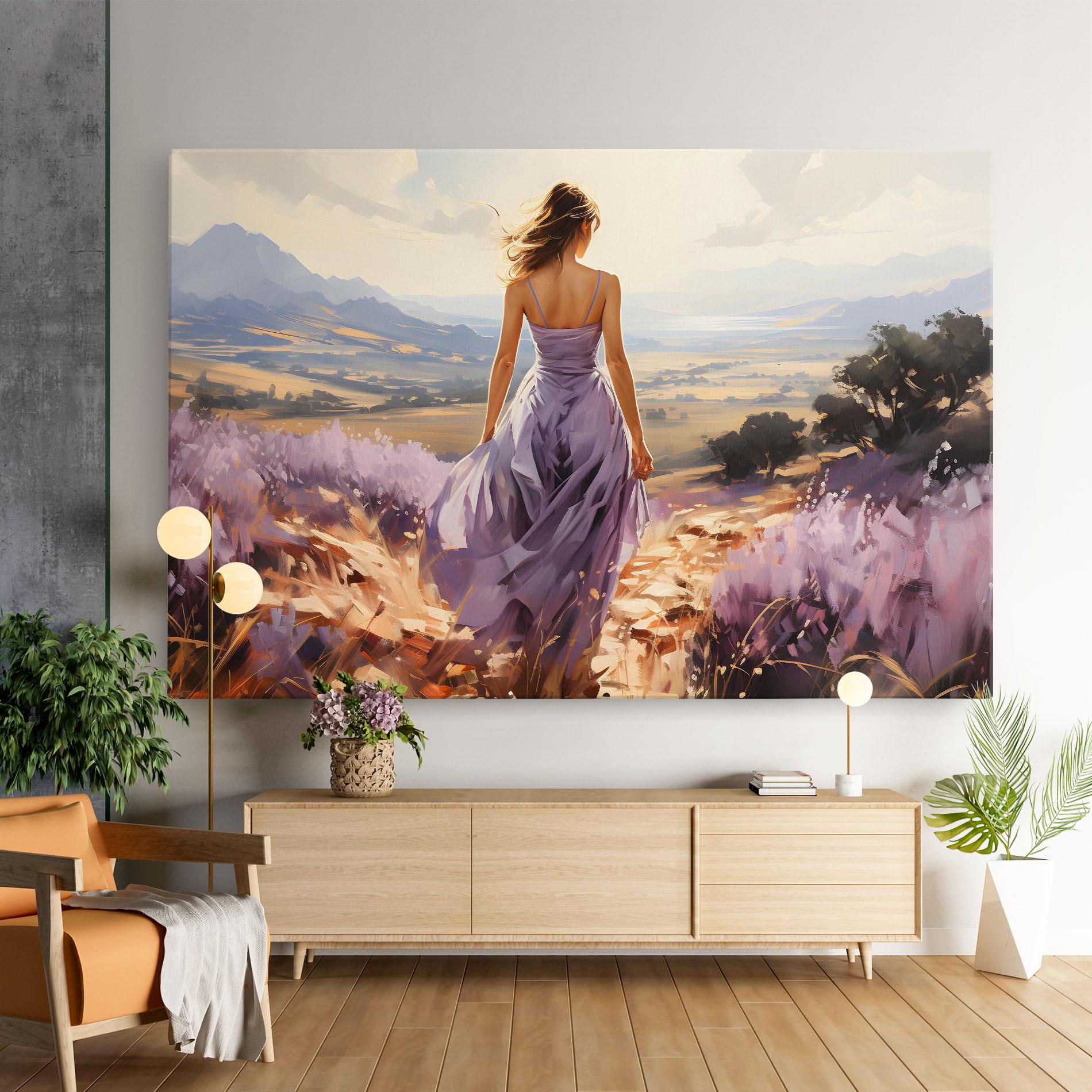 Tablou Canvas Purple Dress Woman mockup 9
