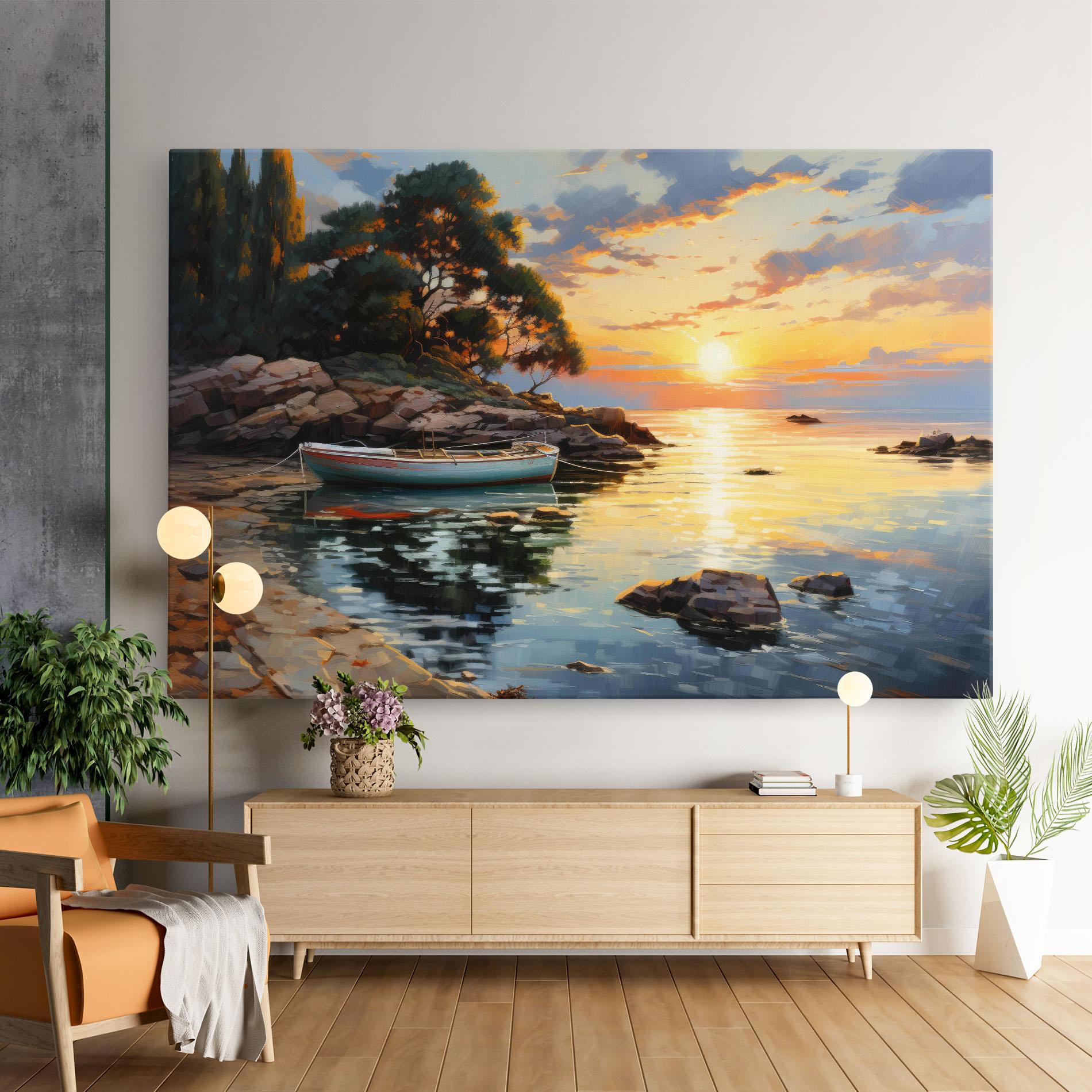 Tablou Canvas Sunset Sea Art mockup 9