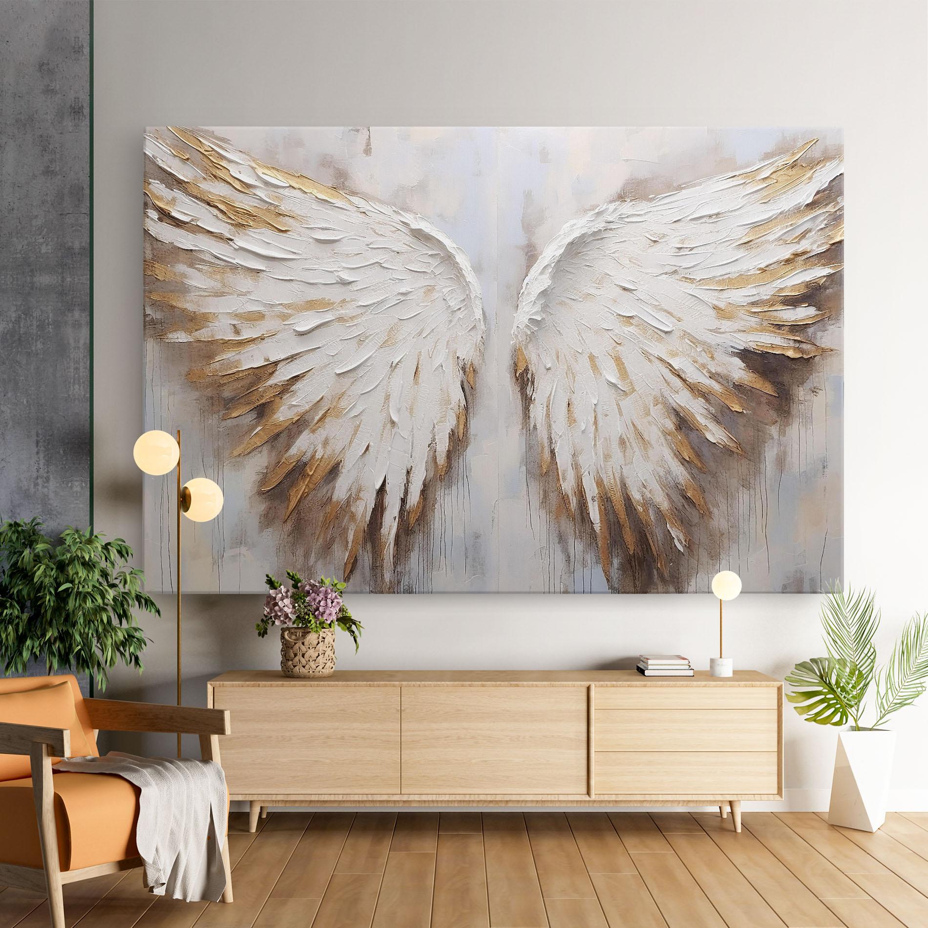 Tablou Canvas White Angel Wings mockup 9