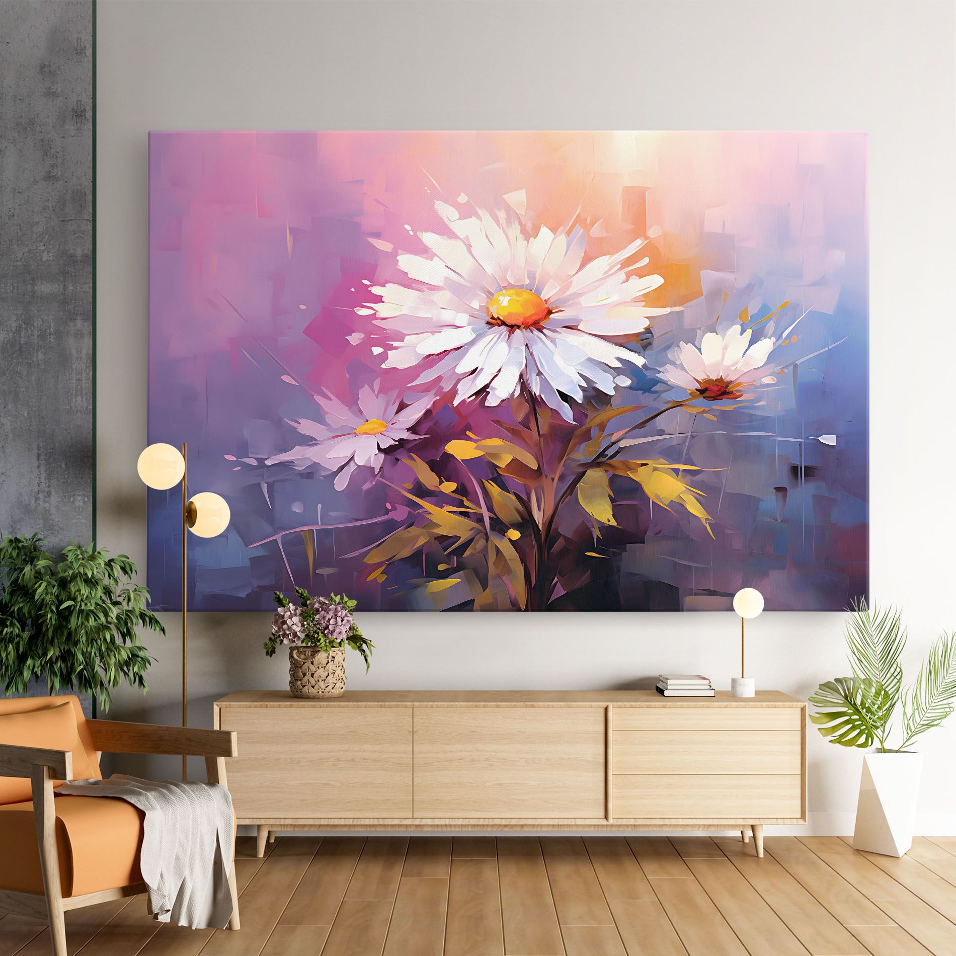 White Flower On Purple mockup 9