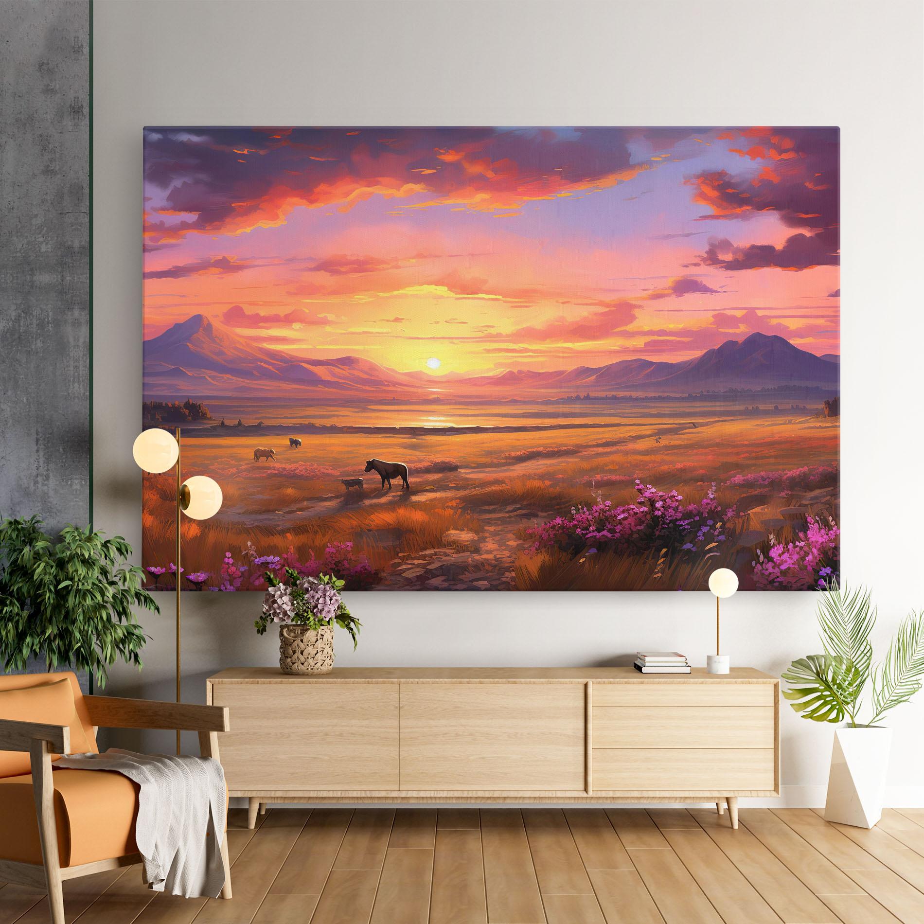 Tablou Canvas Wild Horses Art mockup 9