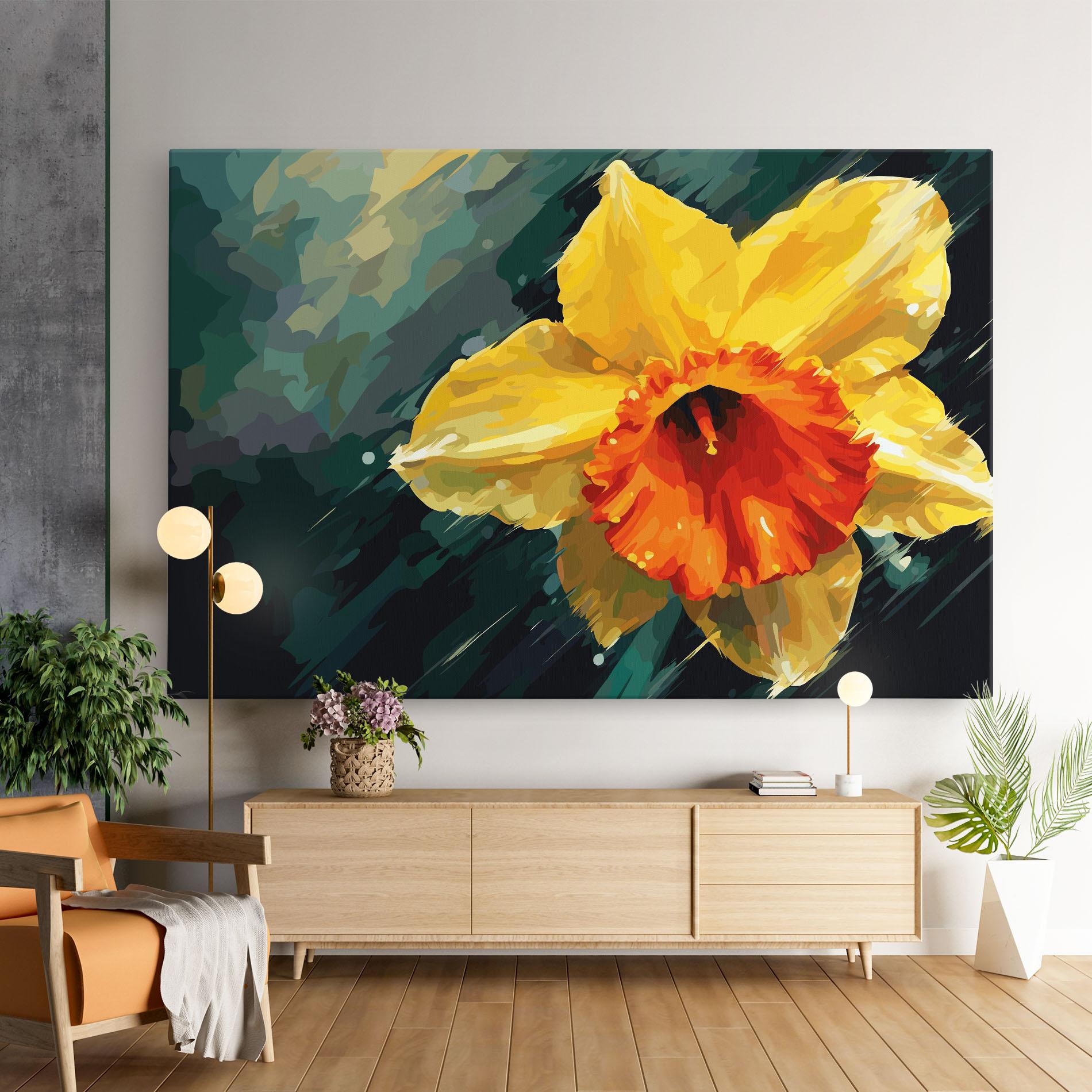Tablou Canvas Yellow Flower Art mockup 9