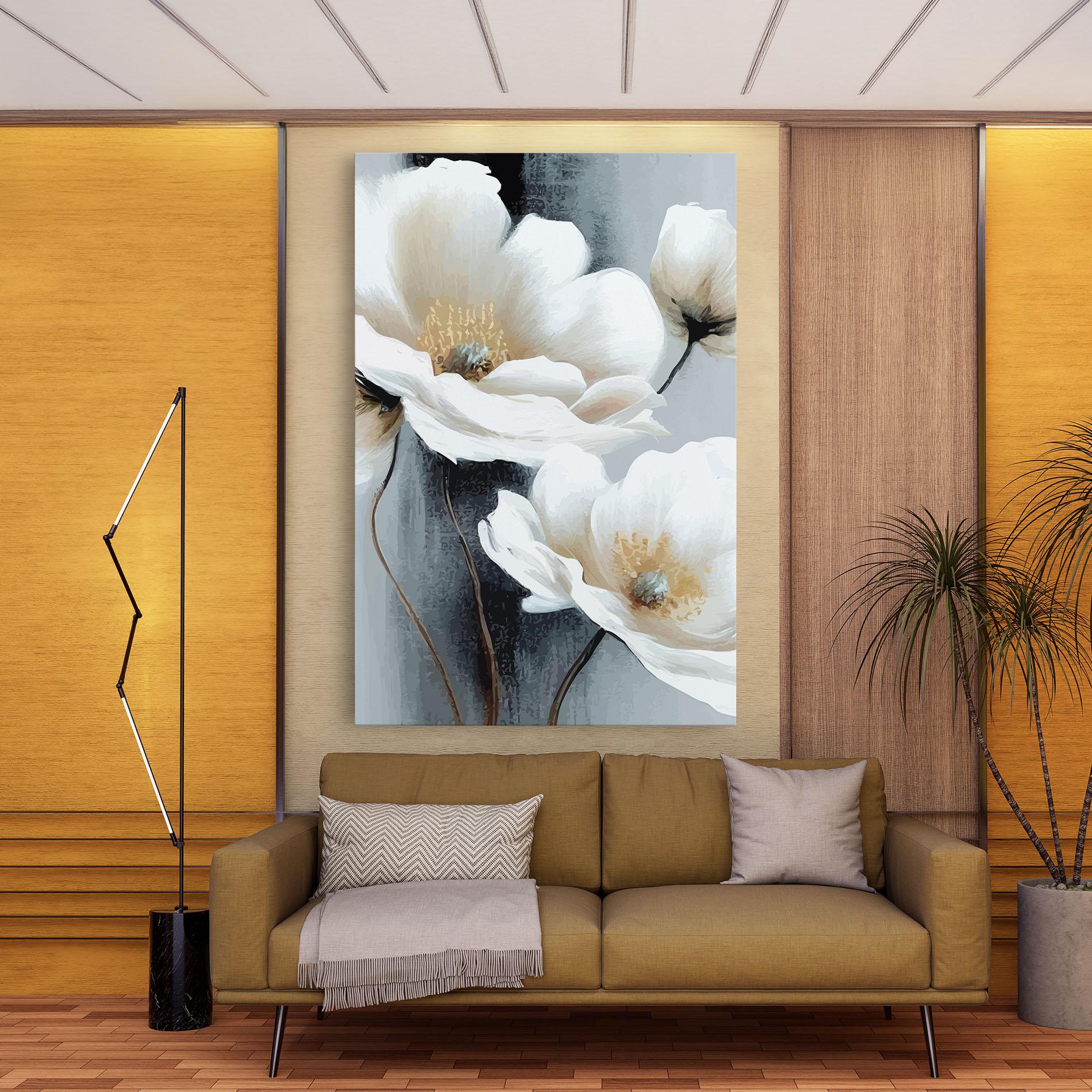 Tablou Canvas Paint Texture Flower mockup 9