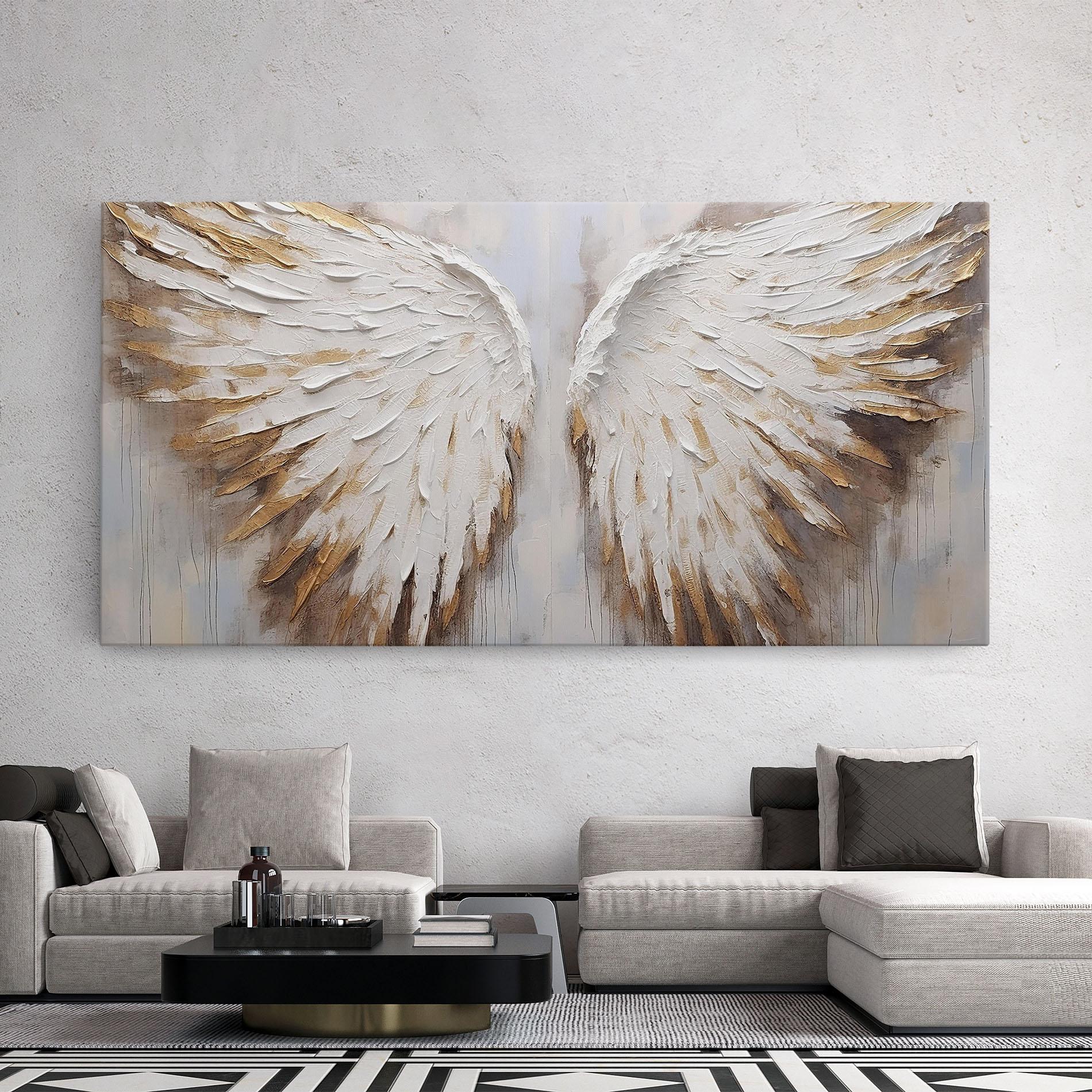 Tablou Canvas White Angel Wings mockup 2