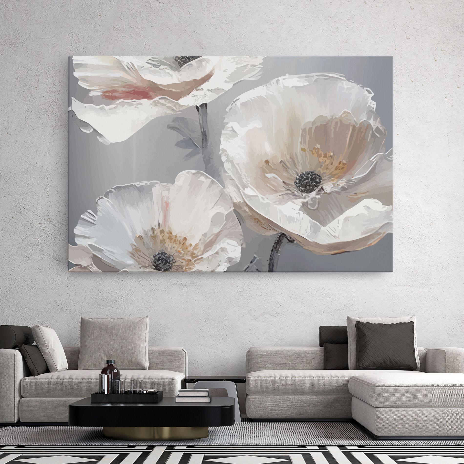 Tablou Canvas Cream Mix Flower mockup 2