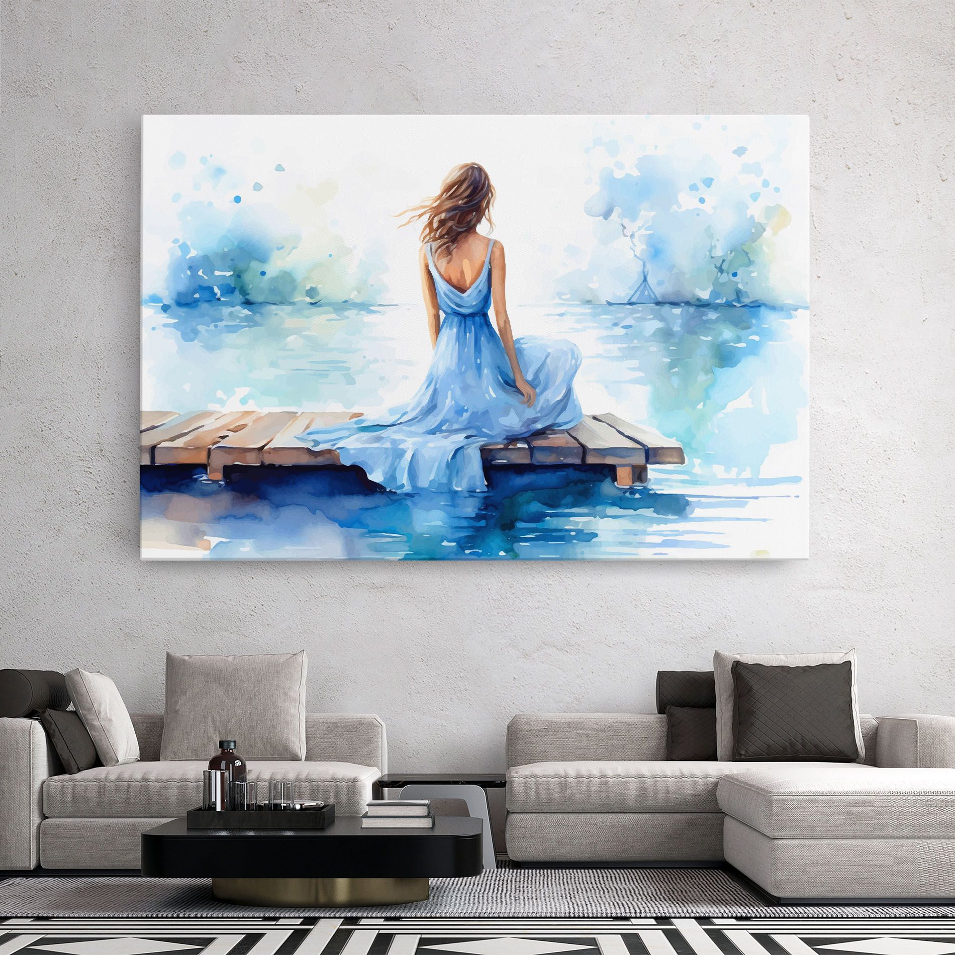 Lake Blue Woman mockup 2
