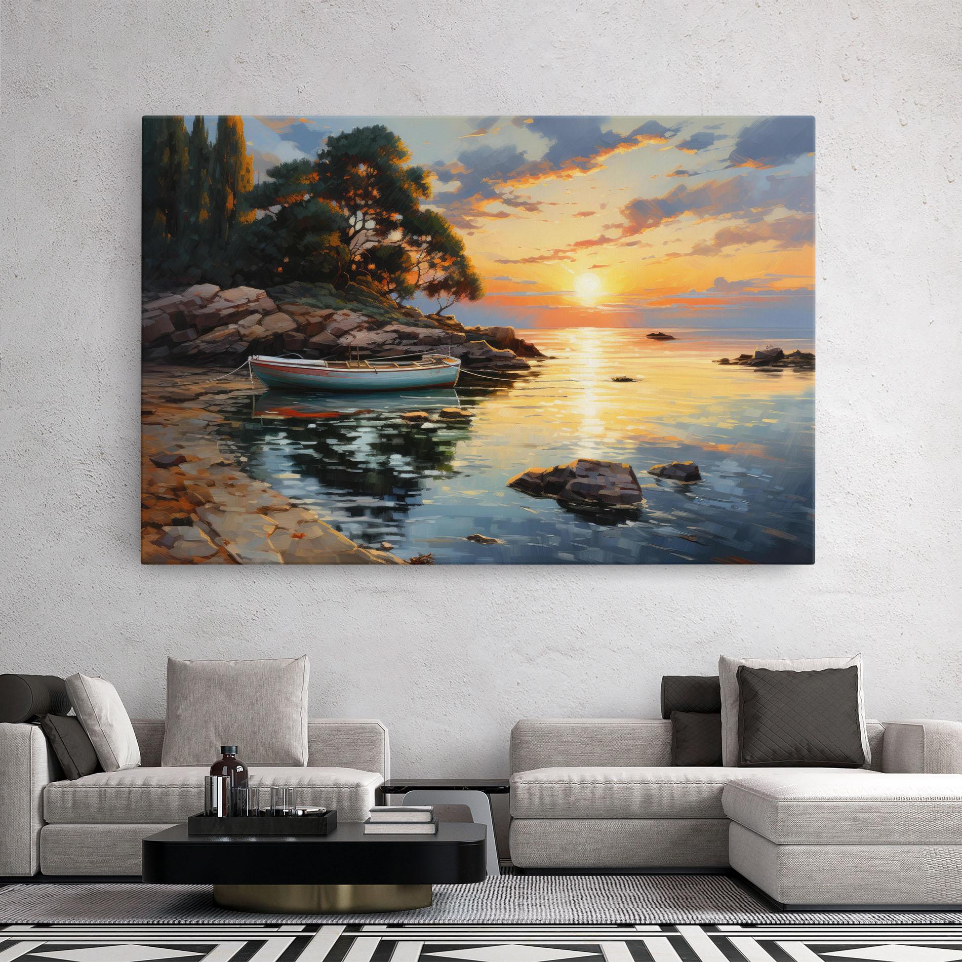 Tablou Canvas Sunset Sea Art mockup 2