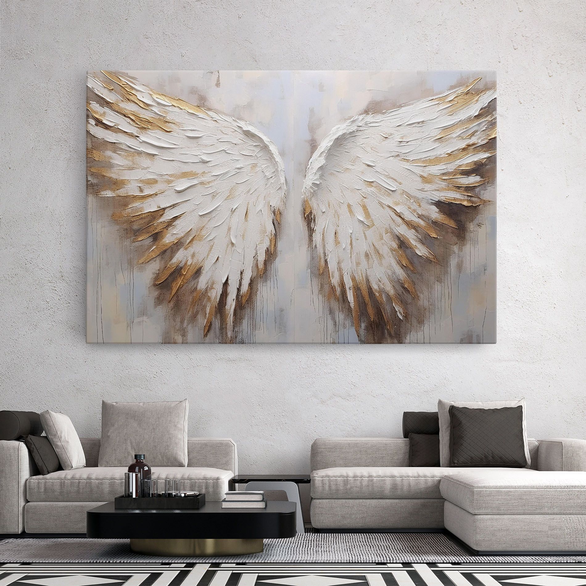 White Angel Wings mockup 2