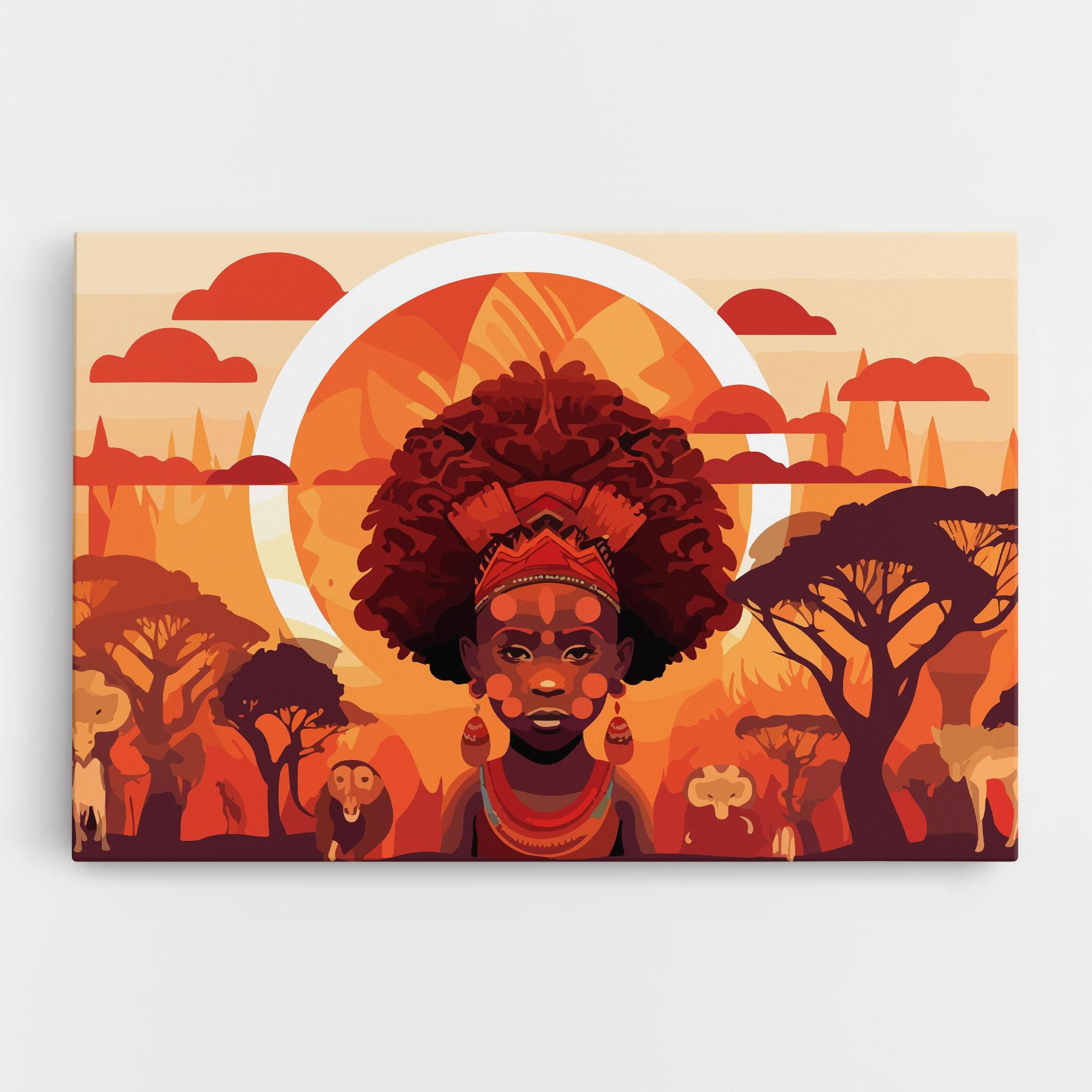 Tablou Canvas African Chid mockup 0