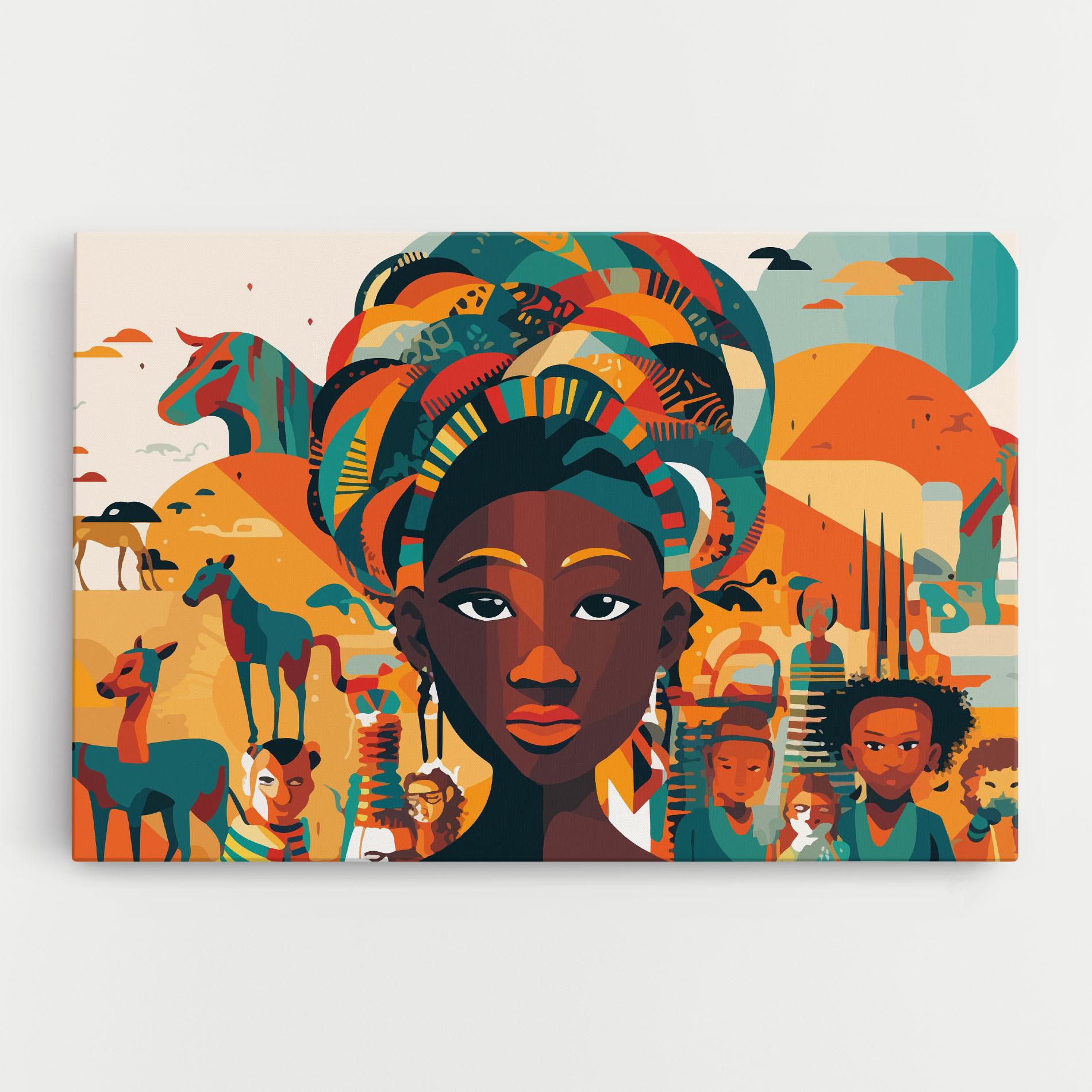 Tablou Canvas Child Africa Art mockup 0
