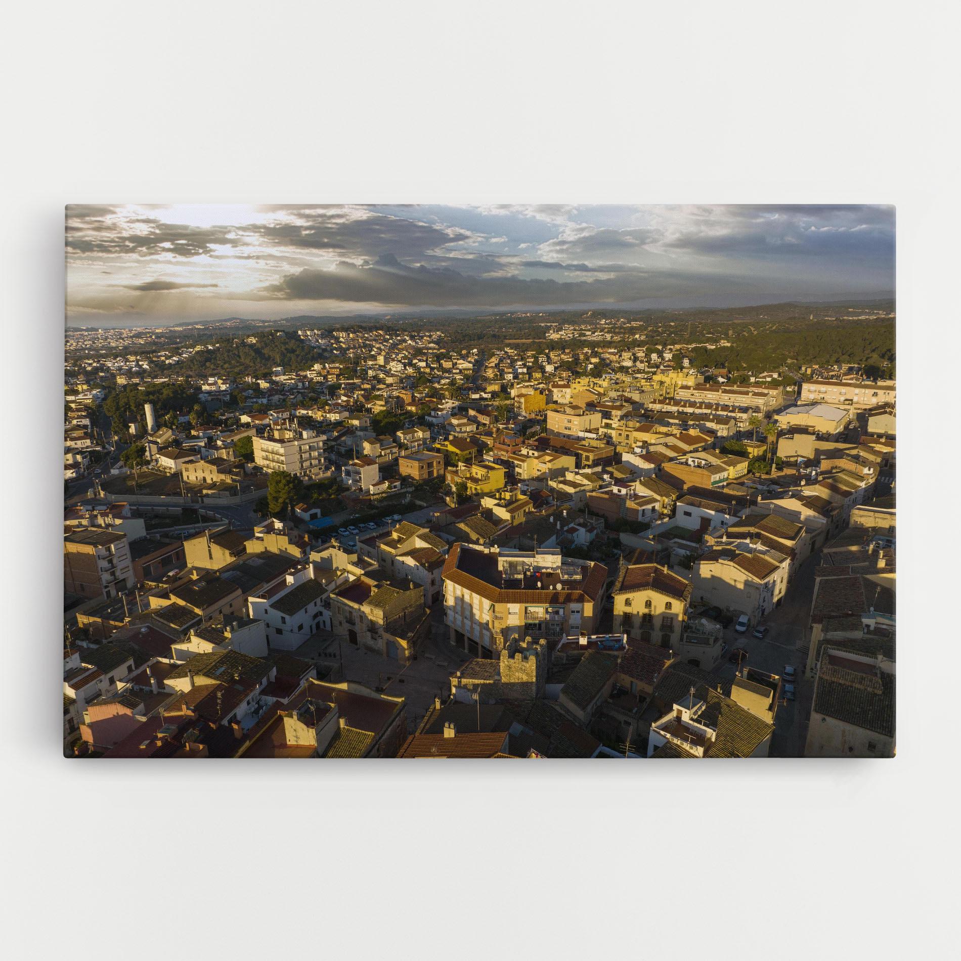 Tablou Canvas Streets Town Sunrise mockup 0