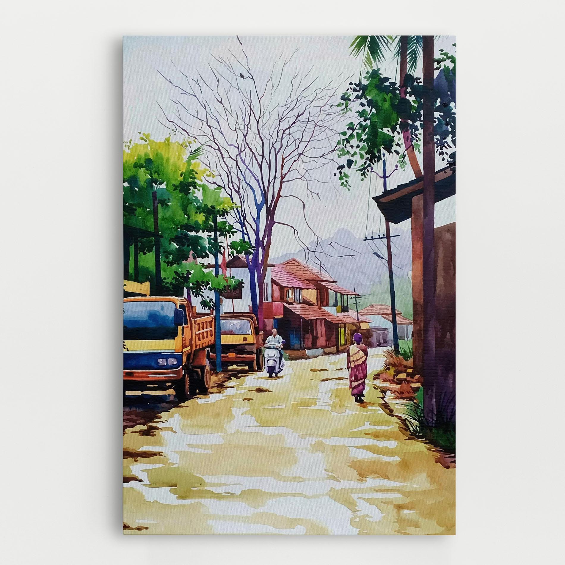 Tablou Canvas African City mockup 0