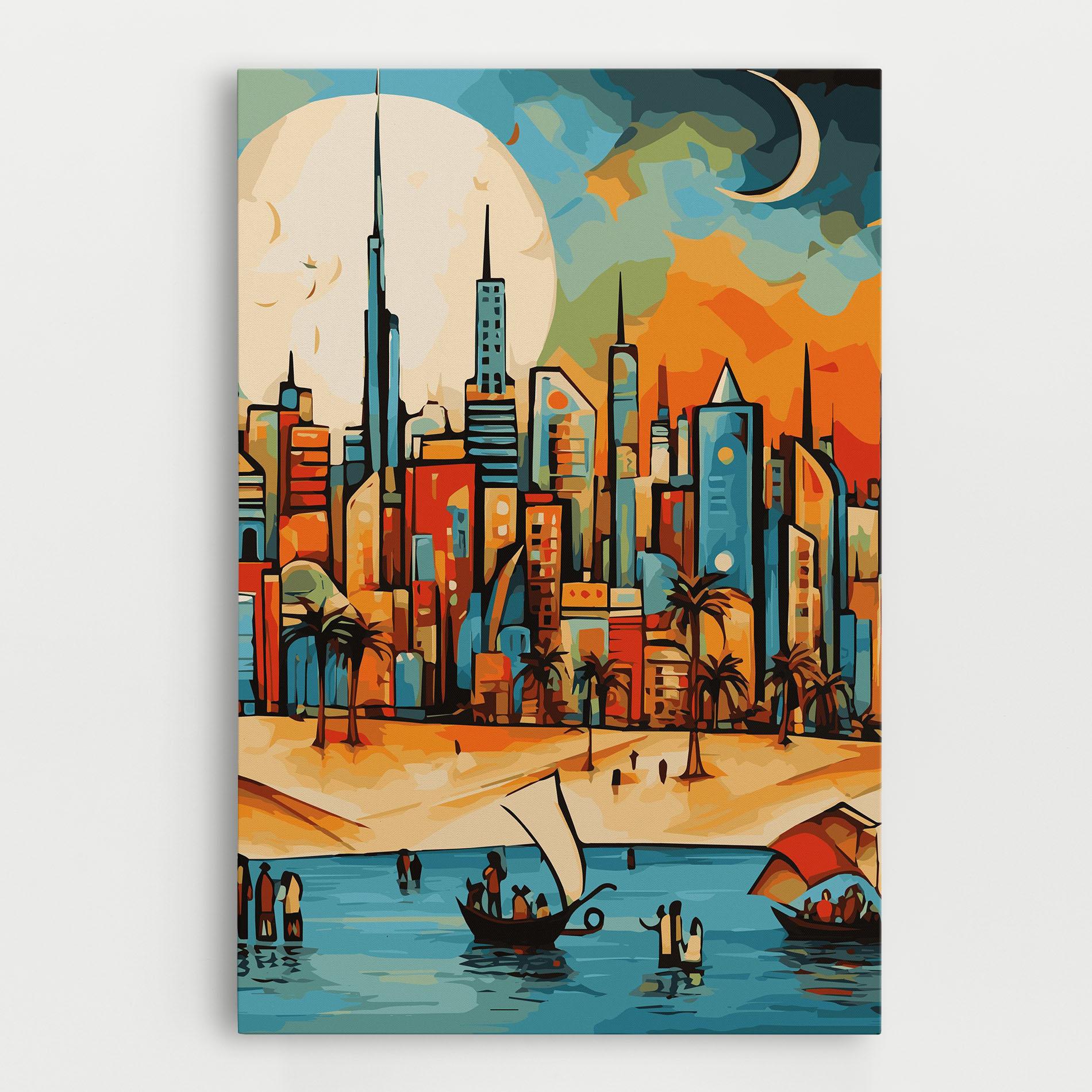 Tablou Canvas African Moon mockup 0