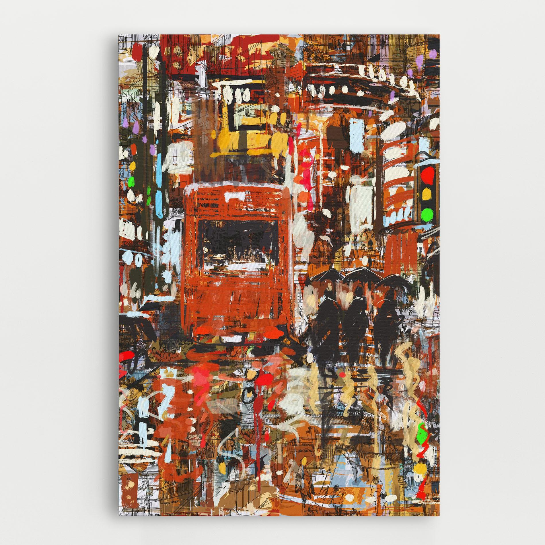 Tablou Canvas Seamless Colorful City mockup 0