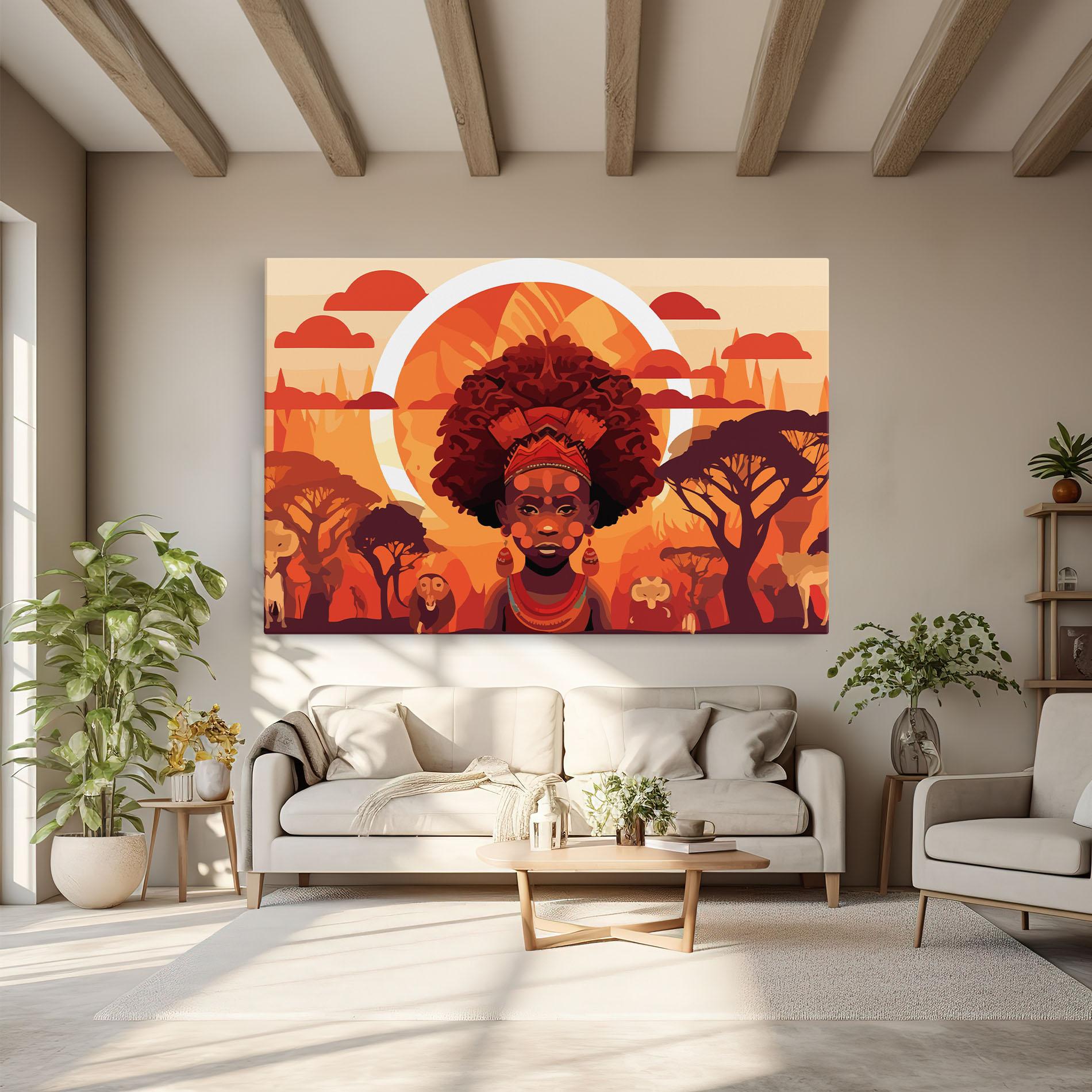 Tablou Canvas African Chid mockup 6