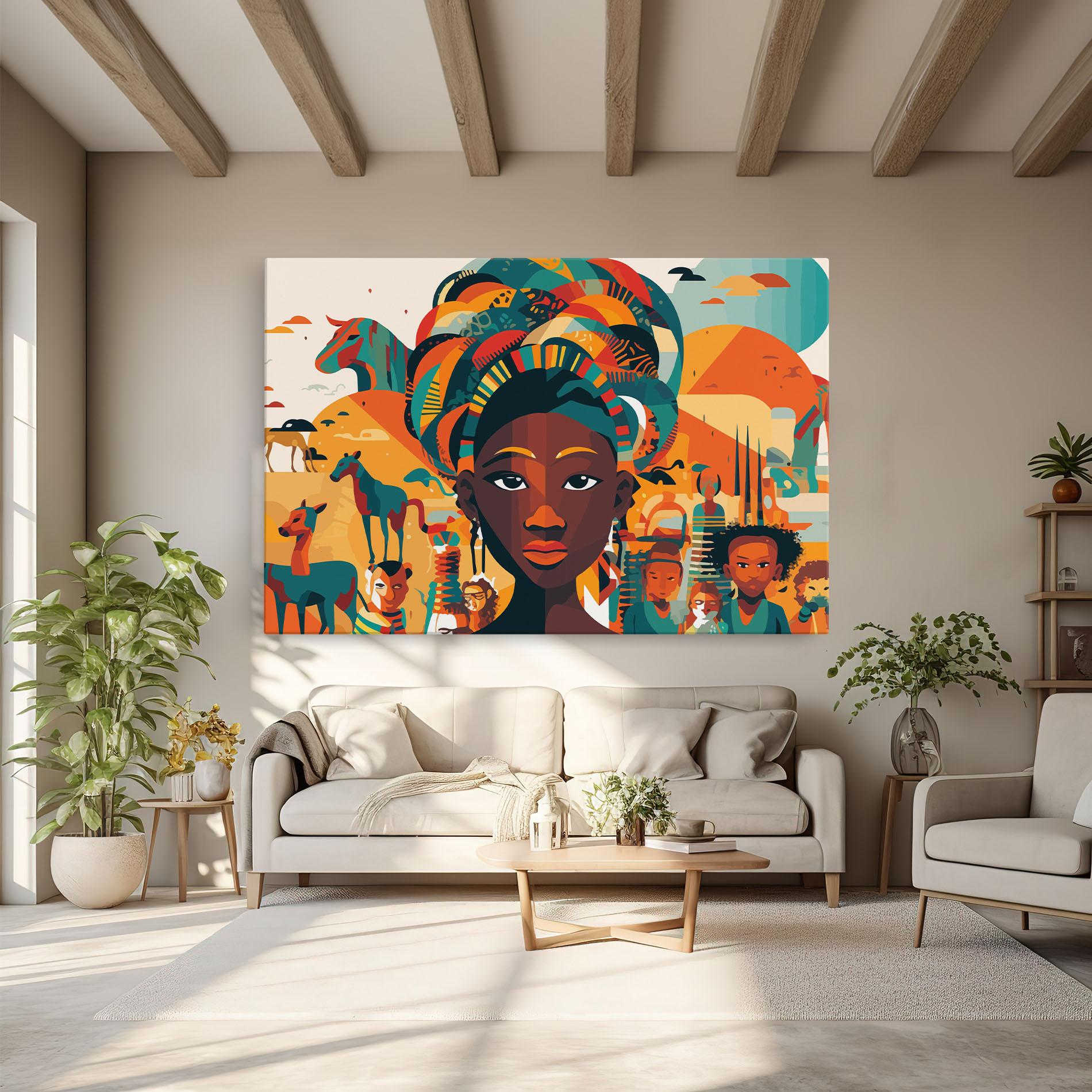 Tablou Canvas Child Africa Art mockup 6