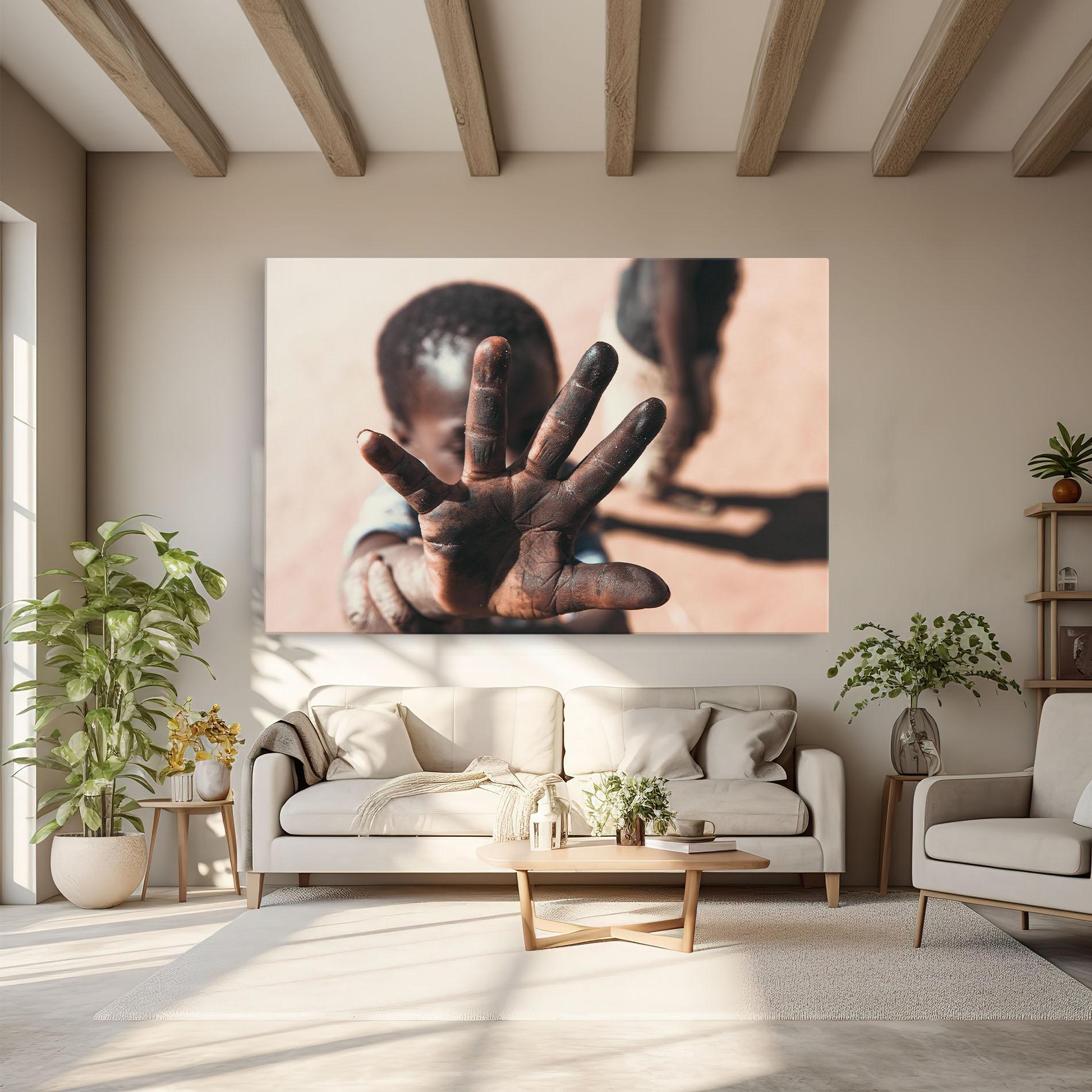 Tablou Canvas Little Dirty Hand mockup 6