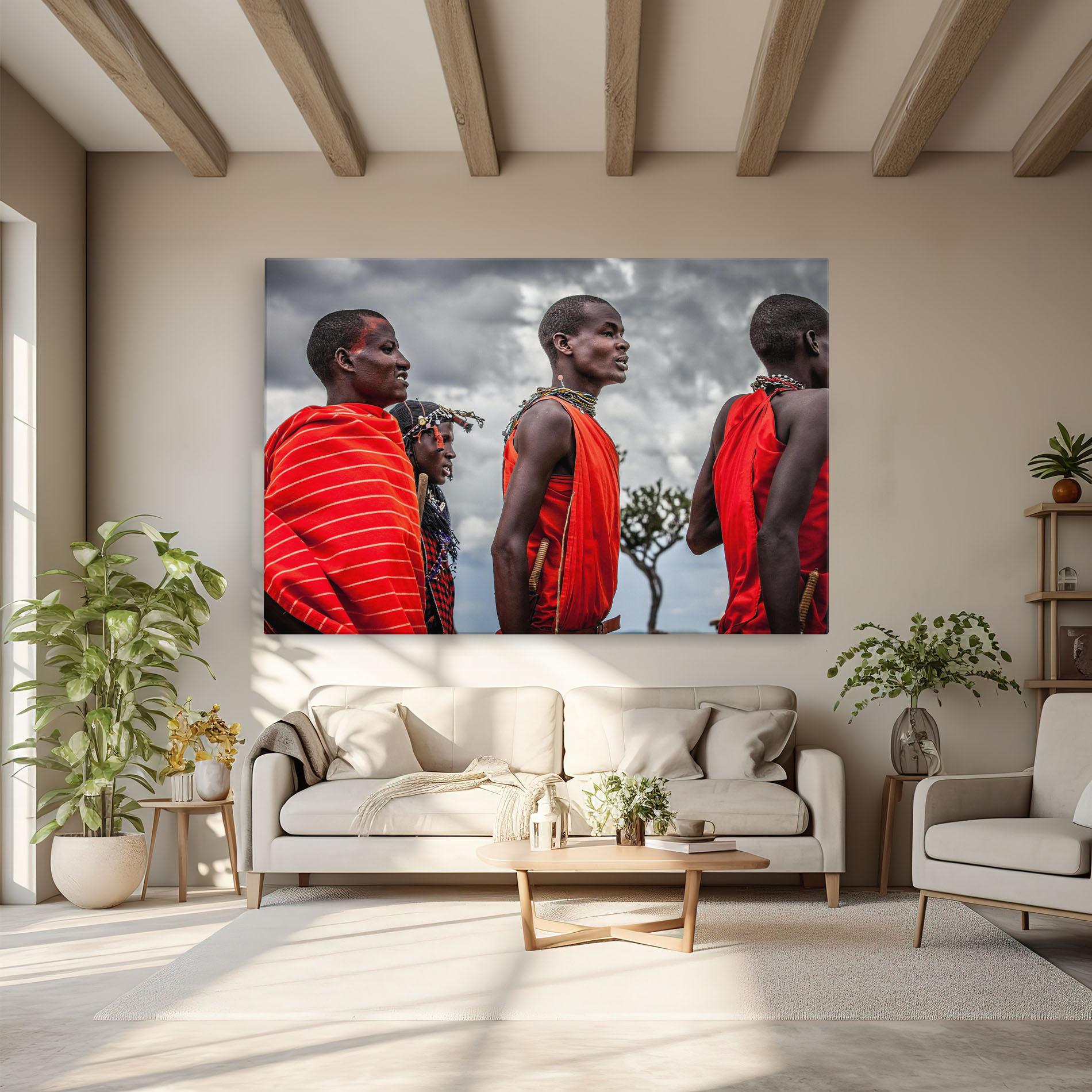 Tablou Canvas Red African Clothes mockup 6