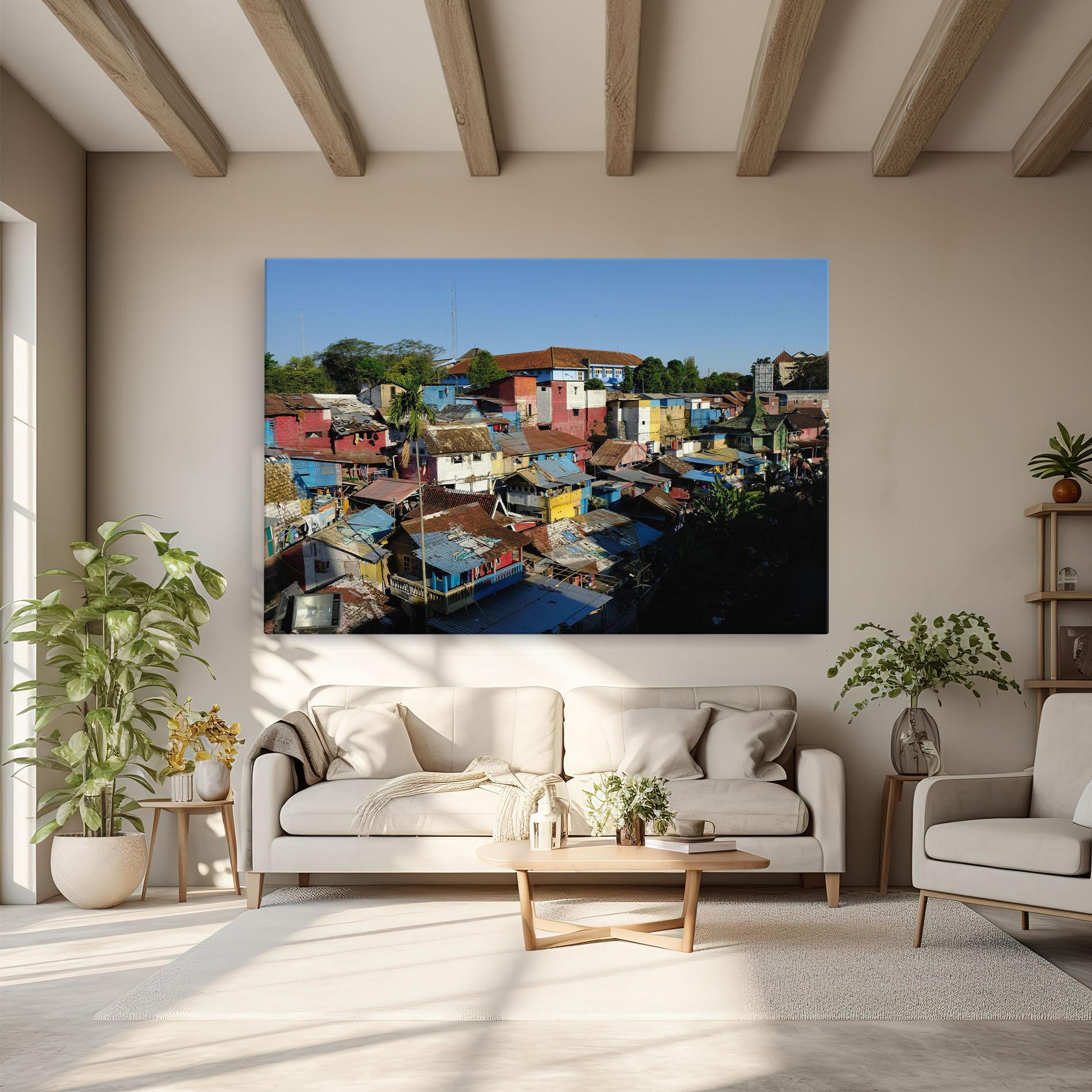 Tablou Canvas Slum Building mockup 6