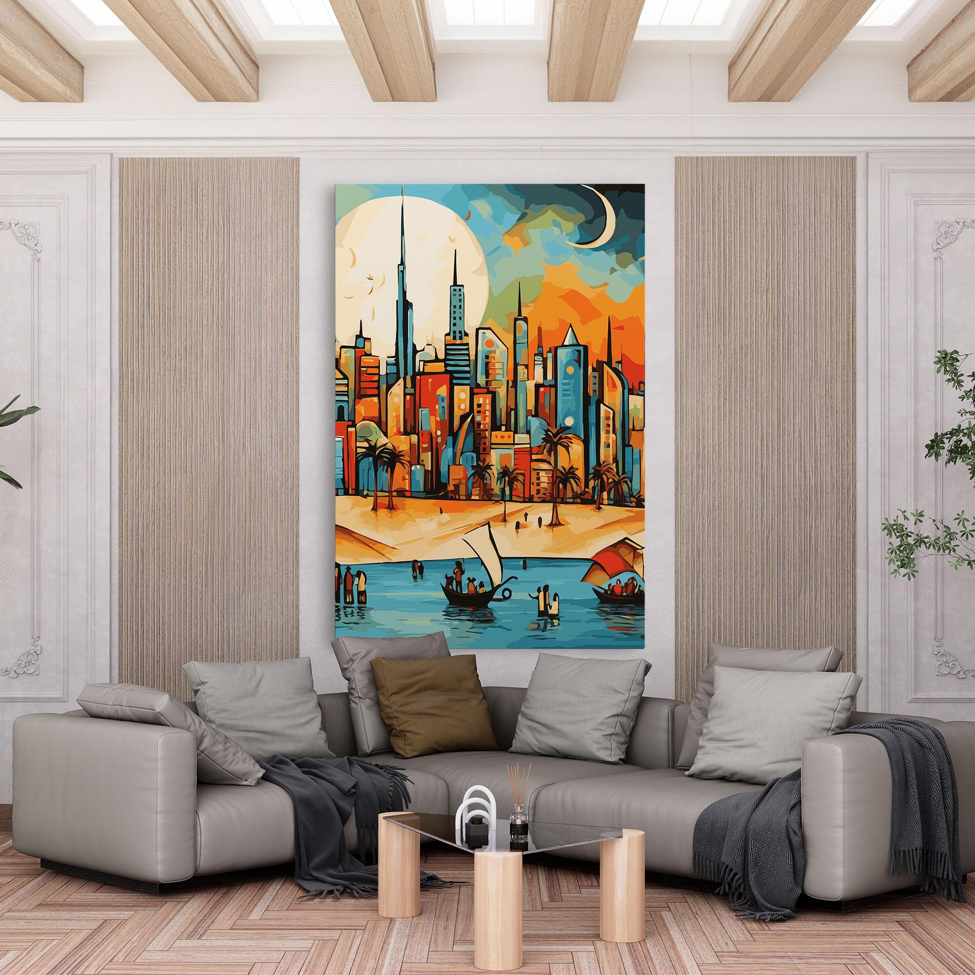 Tablou Canvas African Moon mockup 6