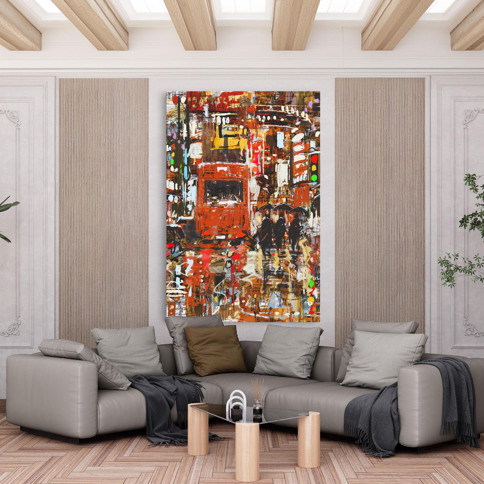 Tablou Canvas Seamless Colorful City mockup 6