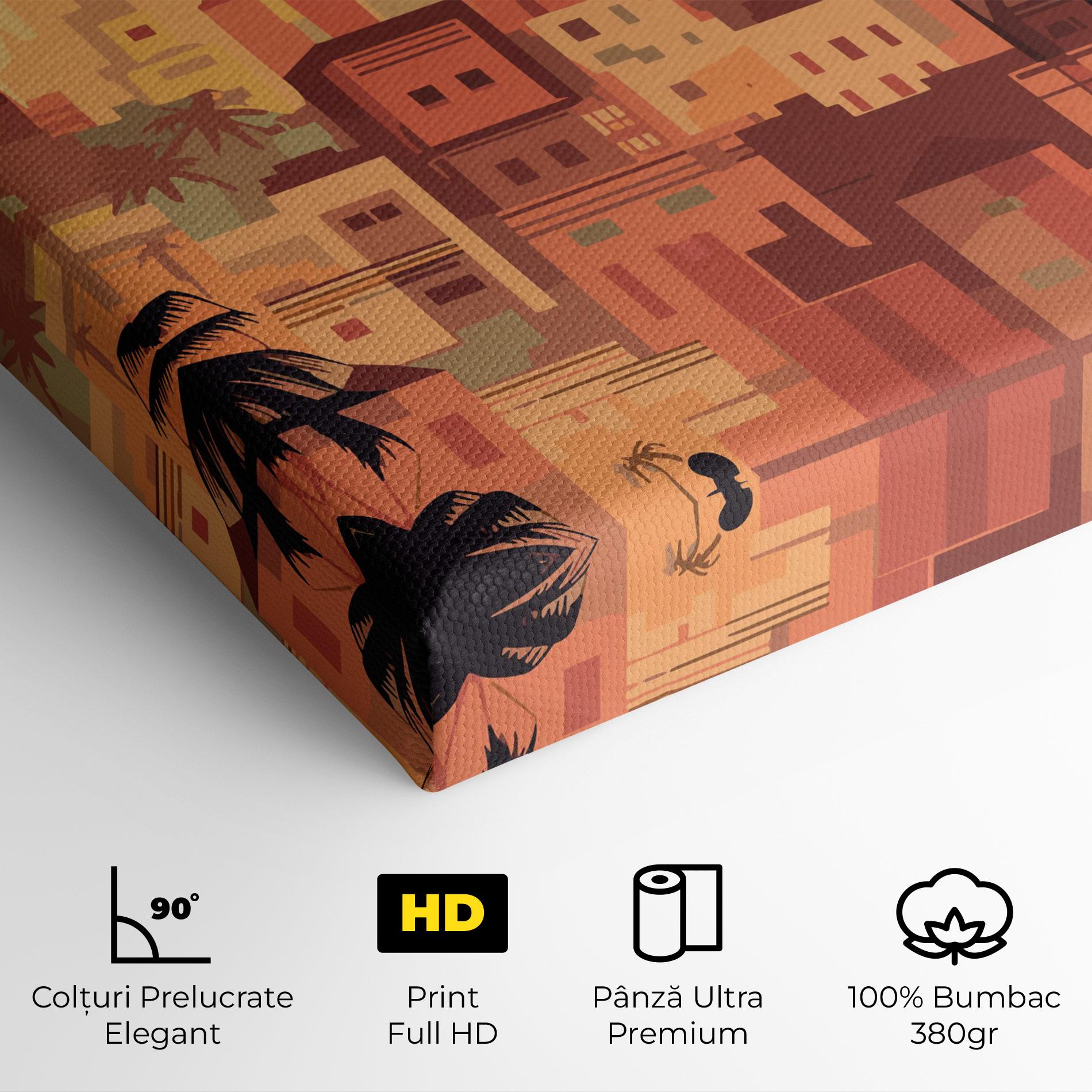 Tablou Canvas Africa City Sunset mockup 4