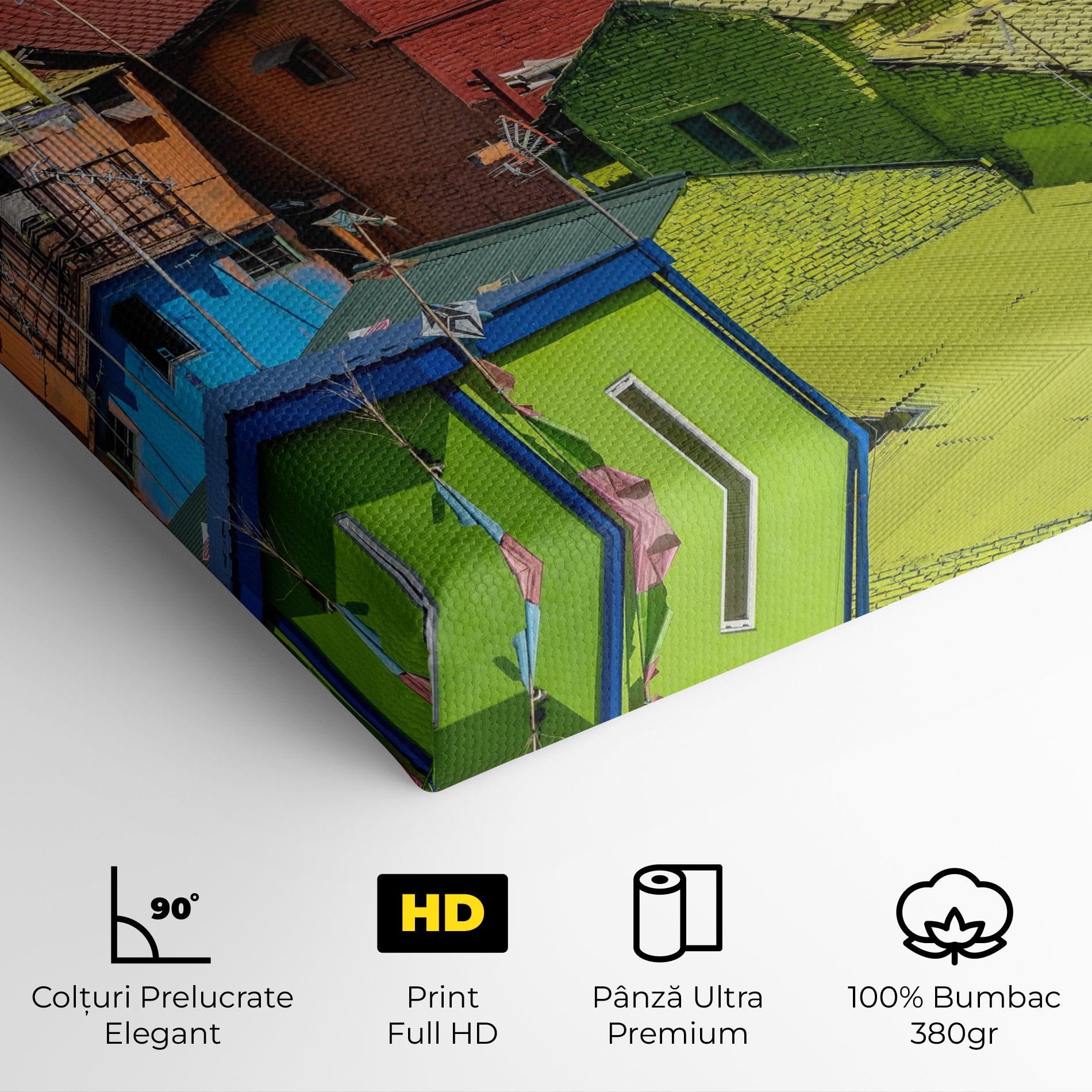 Tablou Canvas Colorful Small Houses mockup 4