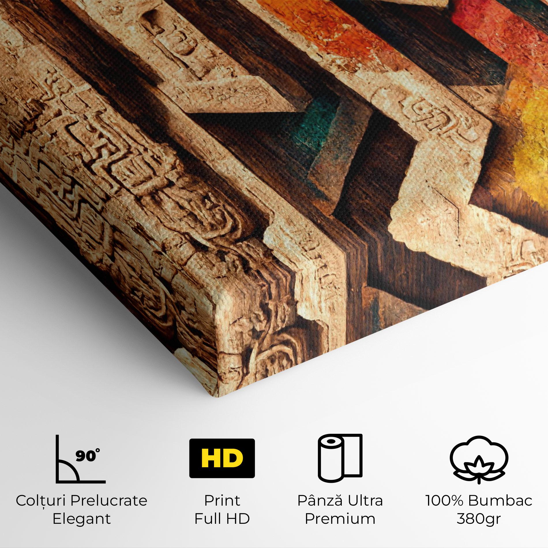 Tablou Canvas Mayan Style Wood mockup 4