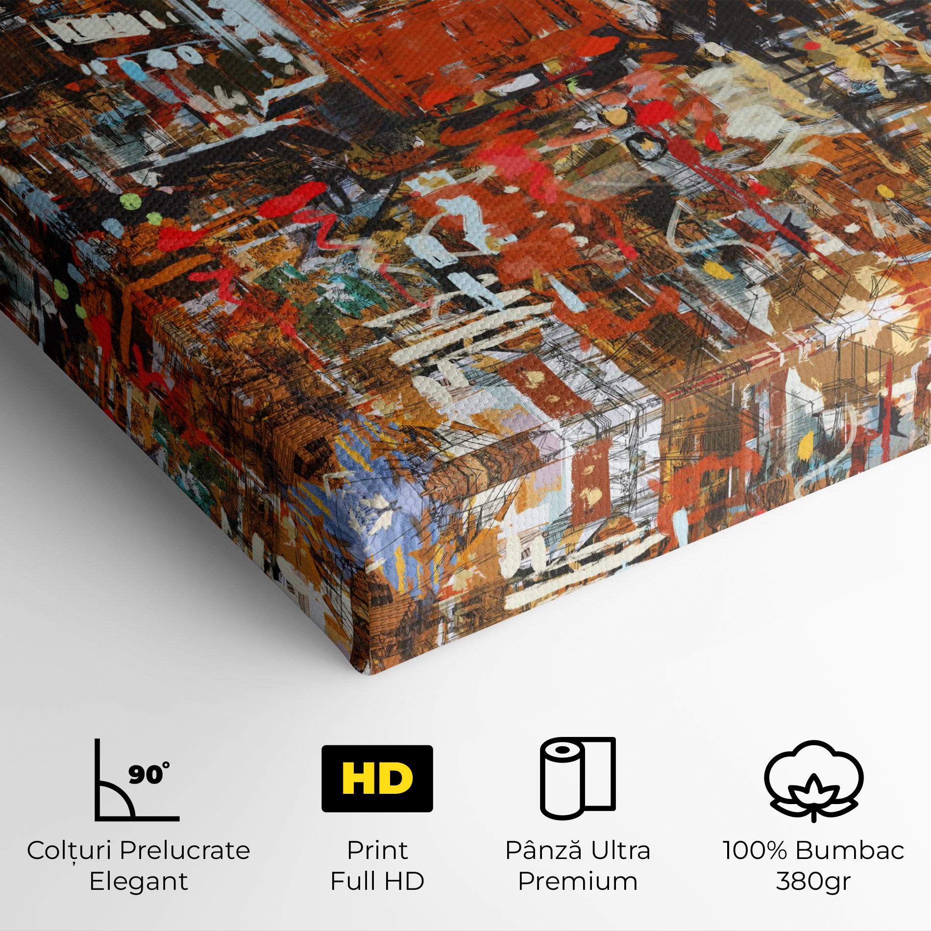 Tablou Canvas Seamless Colorful City mockup 4