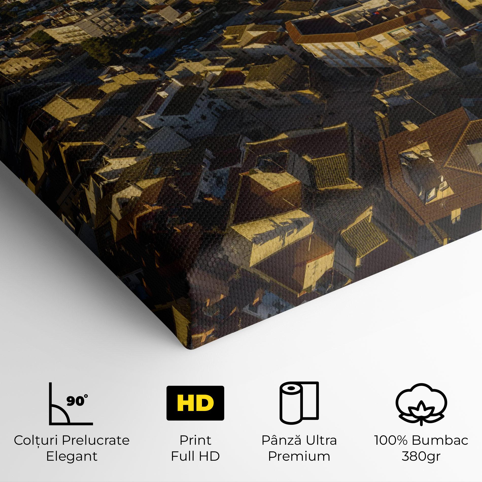 Tablou Canvas Streets Town Sunrise mockup 4