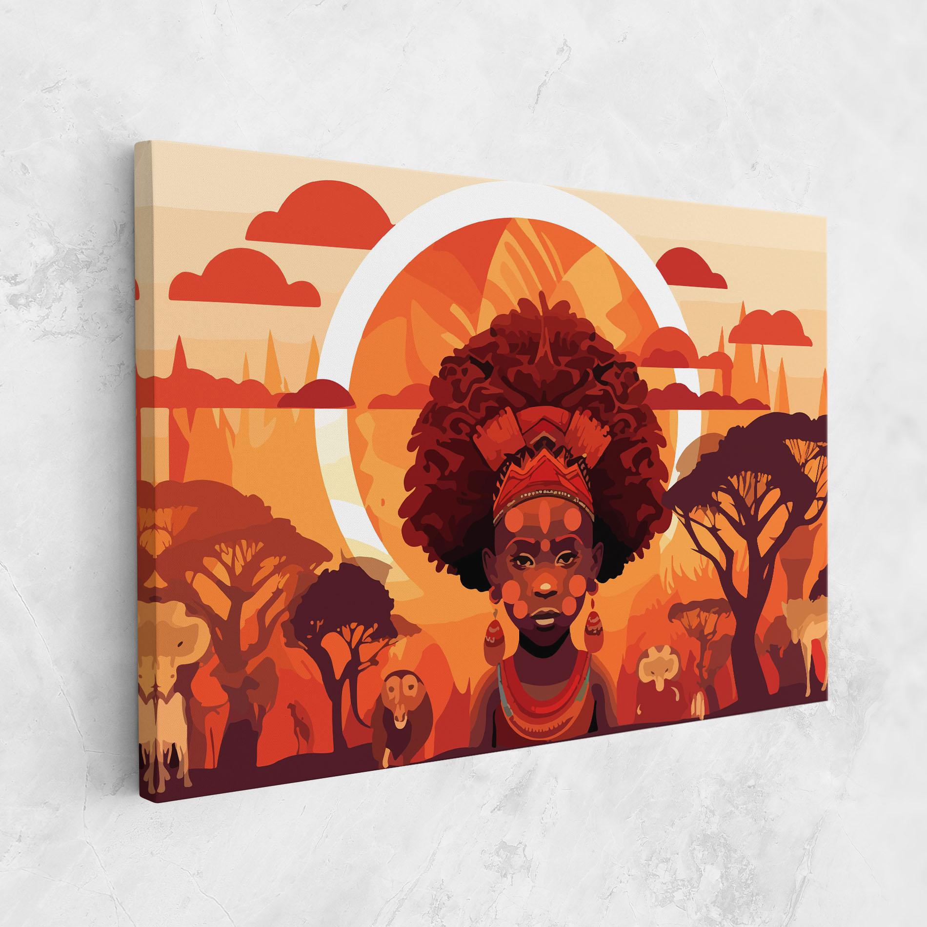 Tablou Canvas African Chid mockup 1