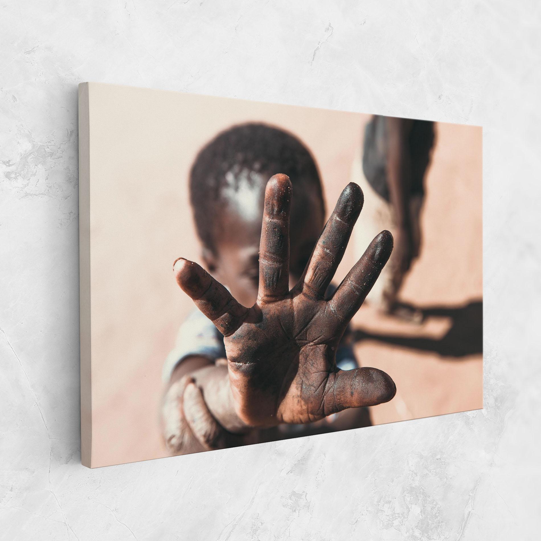 Tablou Canvas Little Dirty Hand mockup 1