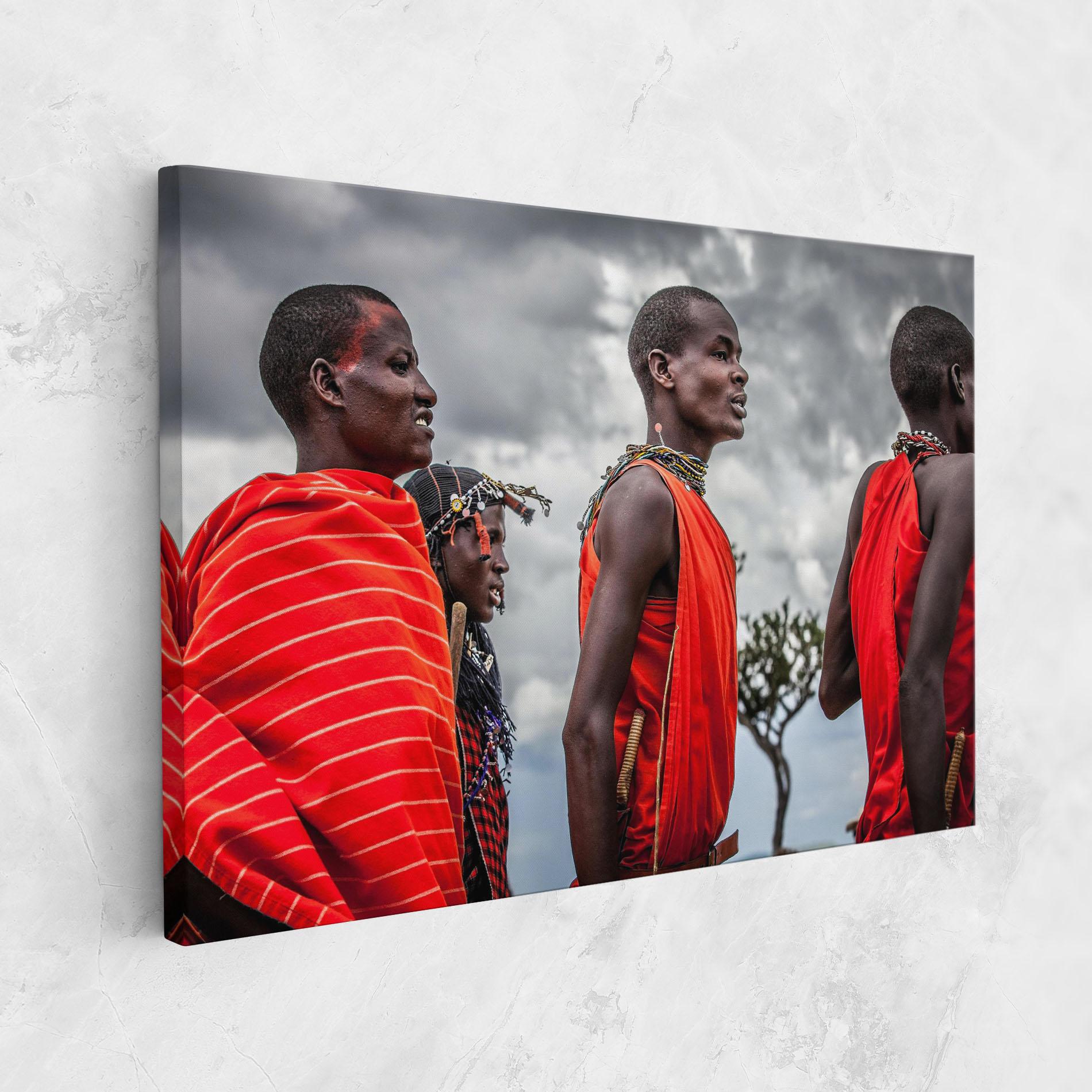 Tablou Canvas Red African Clothes mockup 1