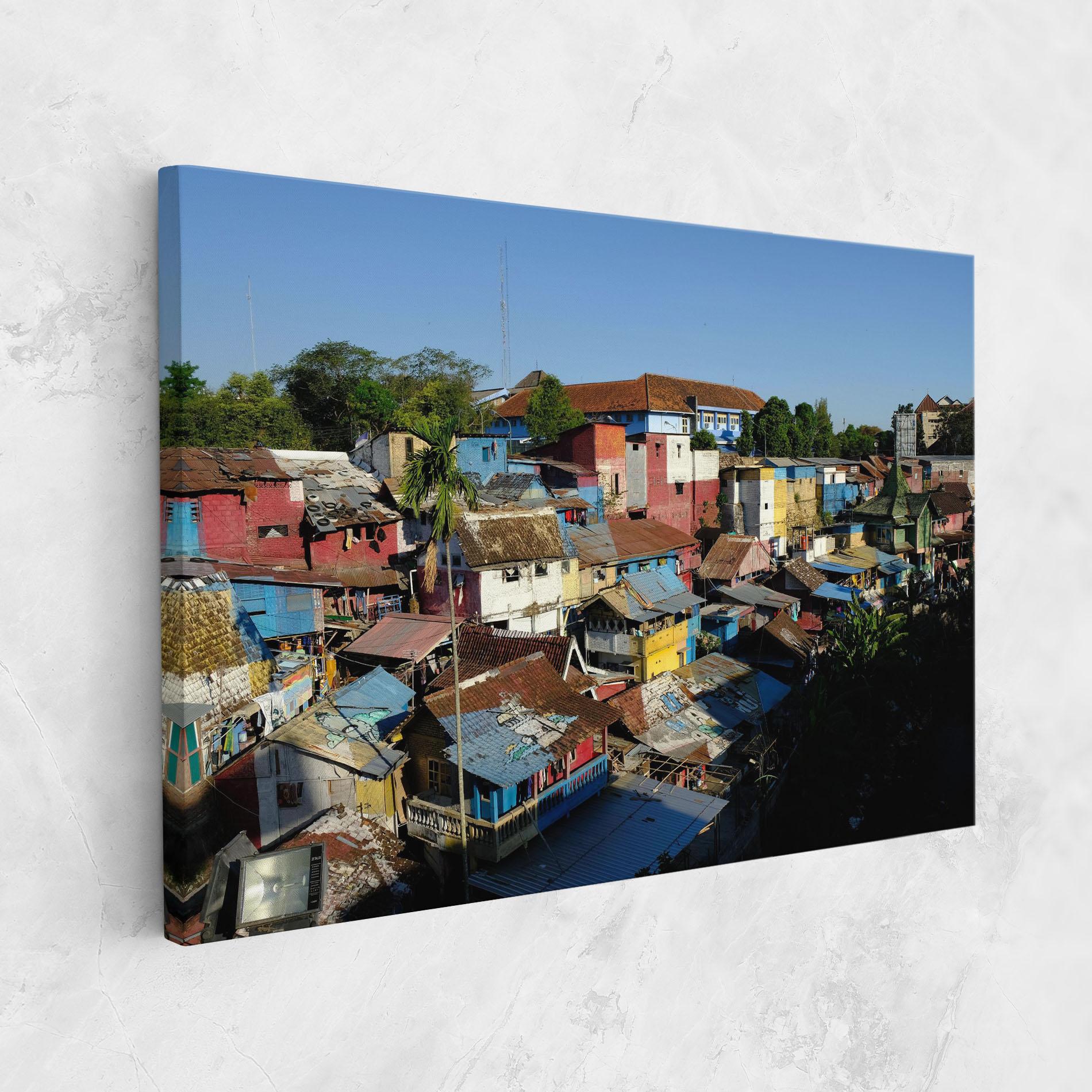 Tablou Canvas Slum Building mockup 1
