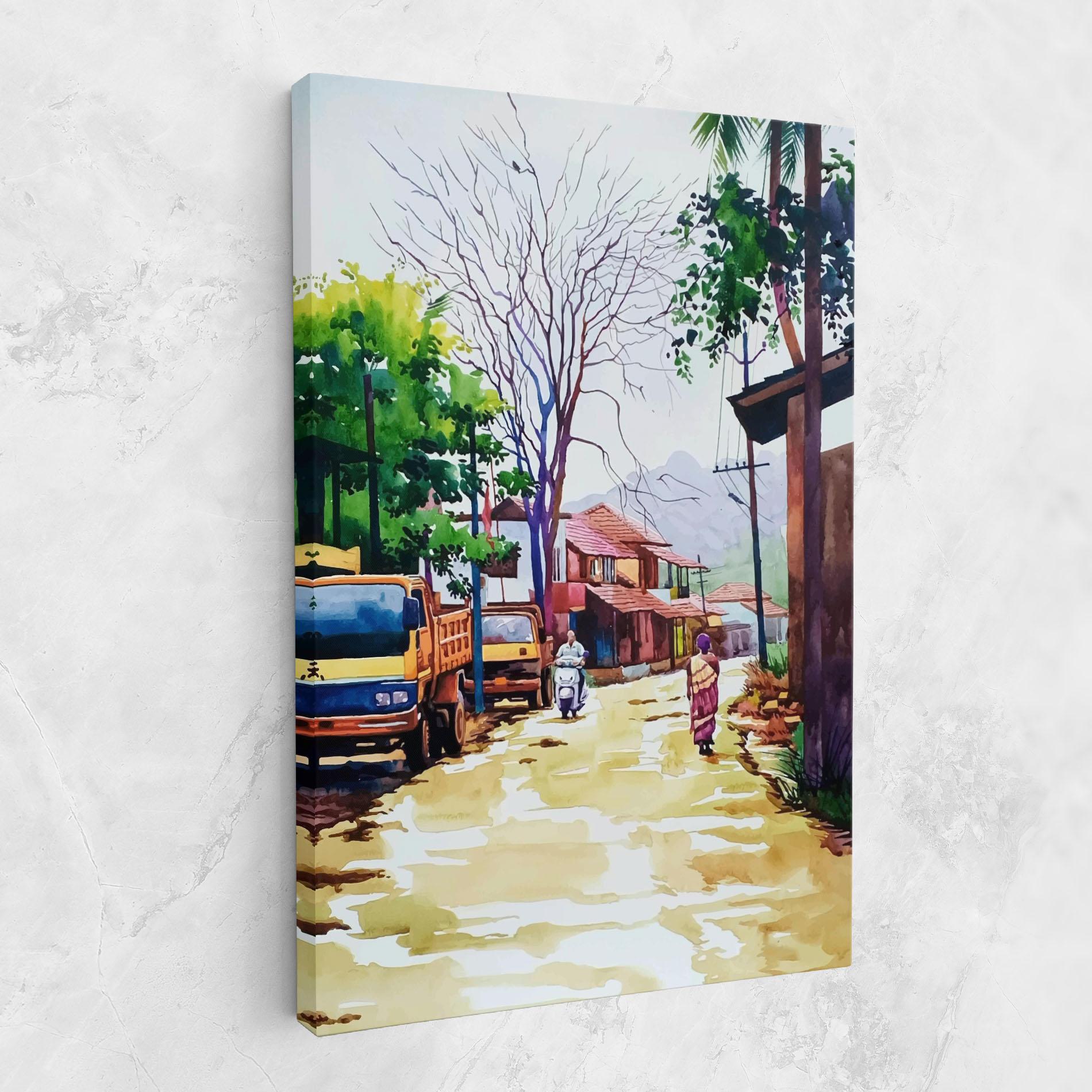 Tablou Canvas African City mockup 1