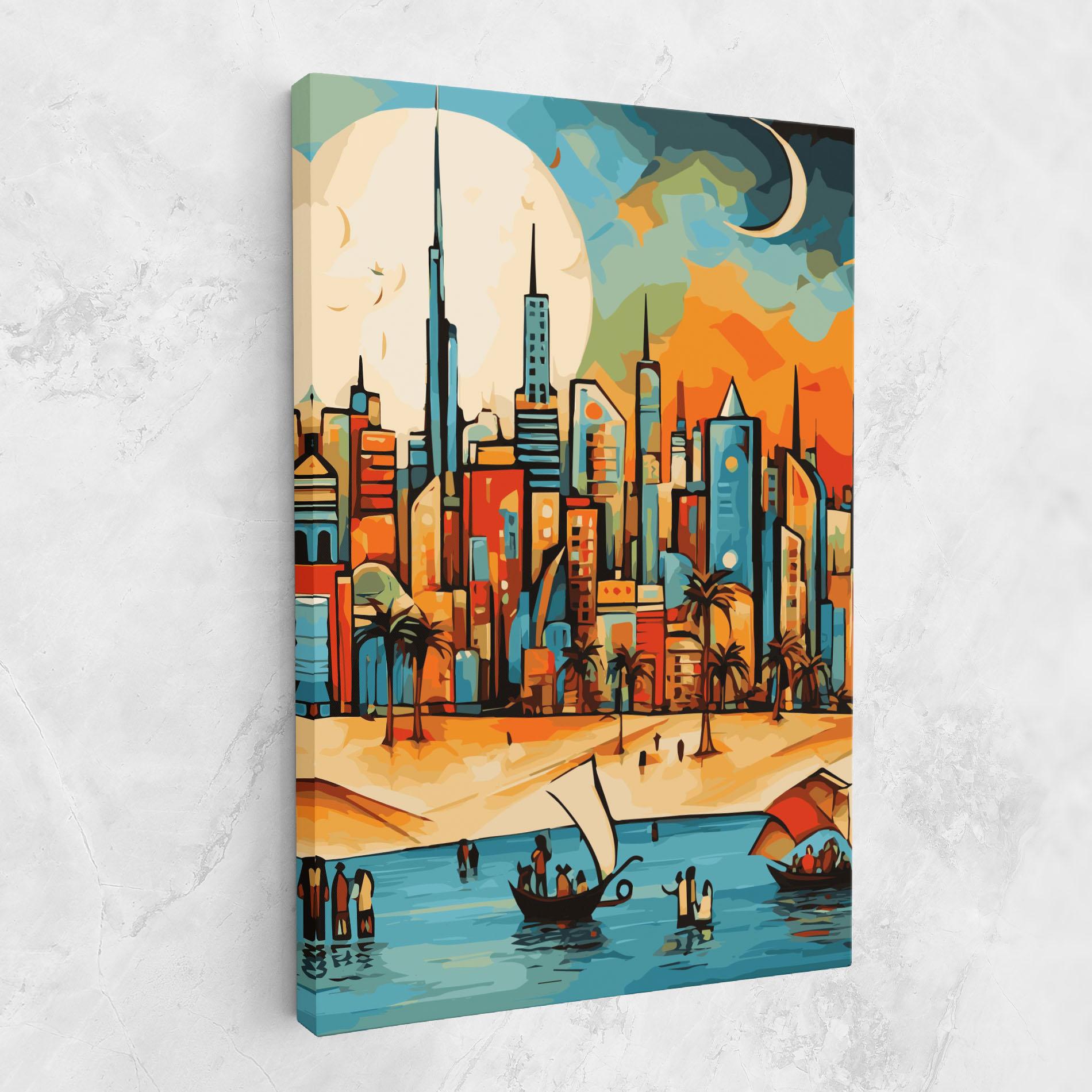 Tablou Canvas African Moon mockup 1