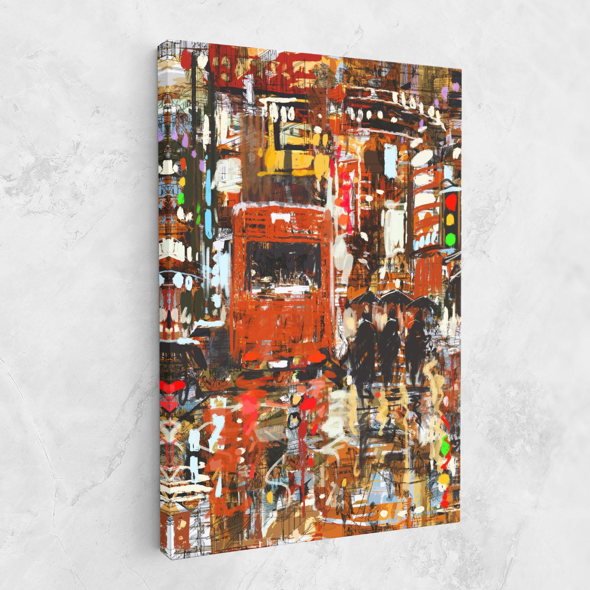 Tablou Canvas Seamless Colorful City mockup 1