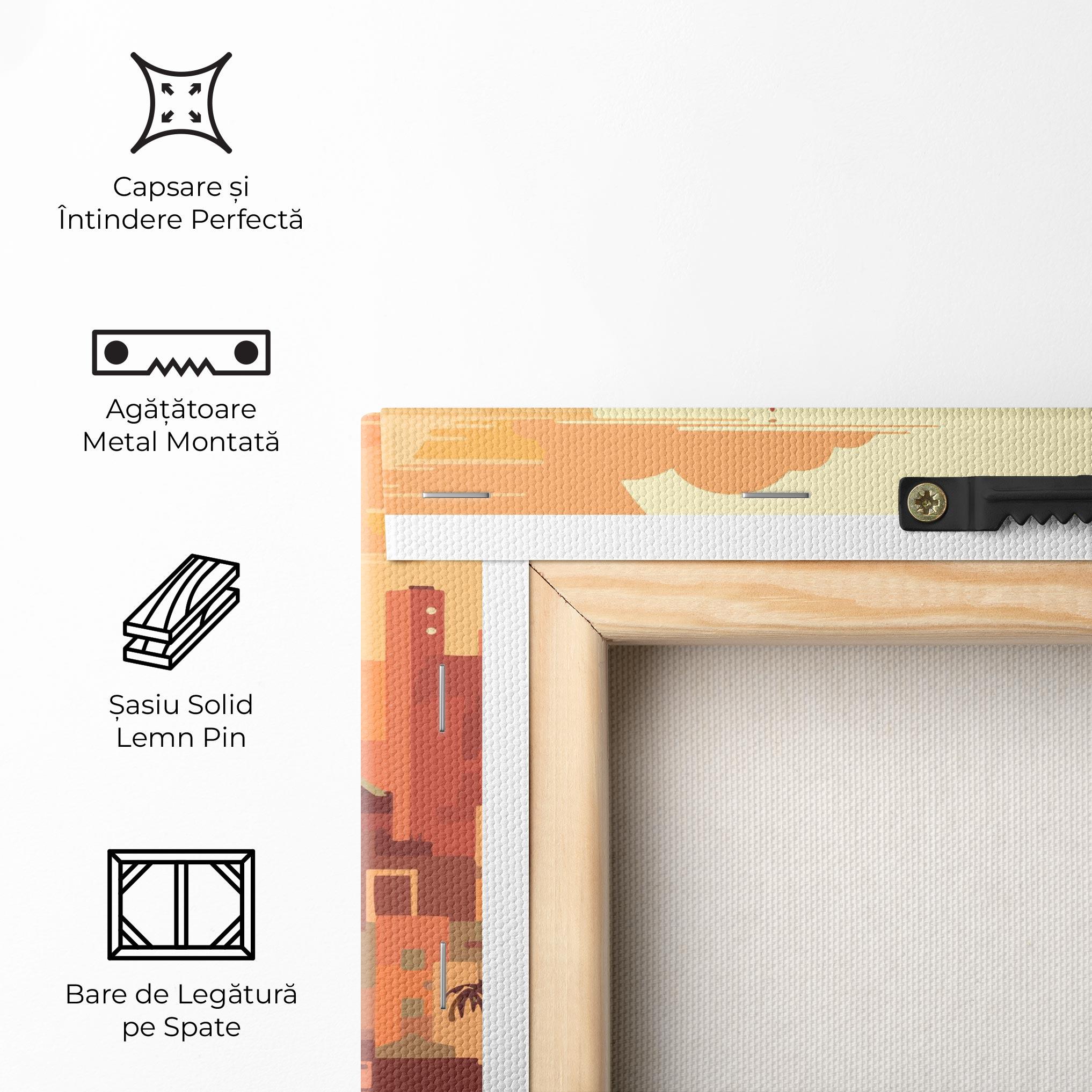 Tablou Canvas Africa City Sunset mockup 5