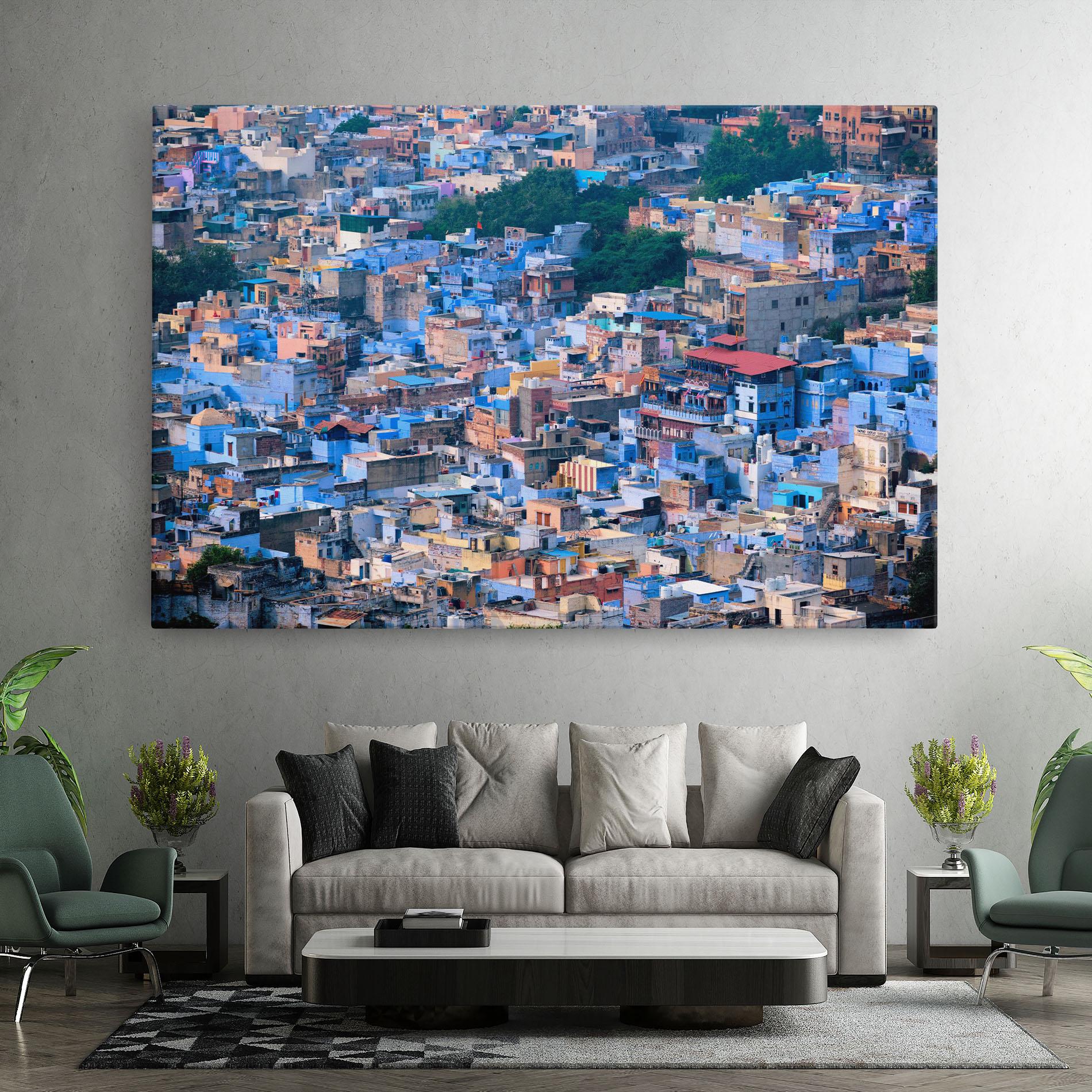 Tablou Canvas Blue City India mockup 7