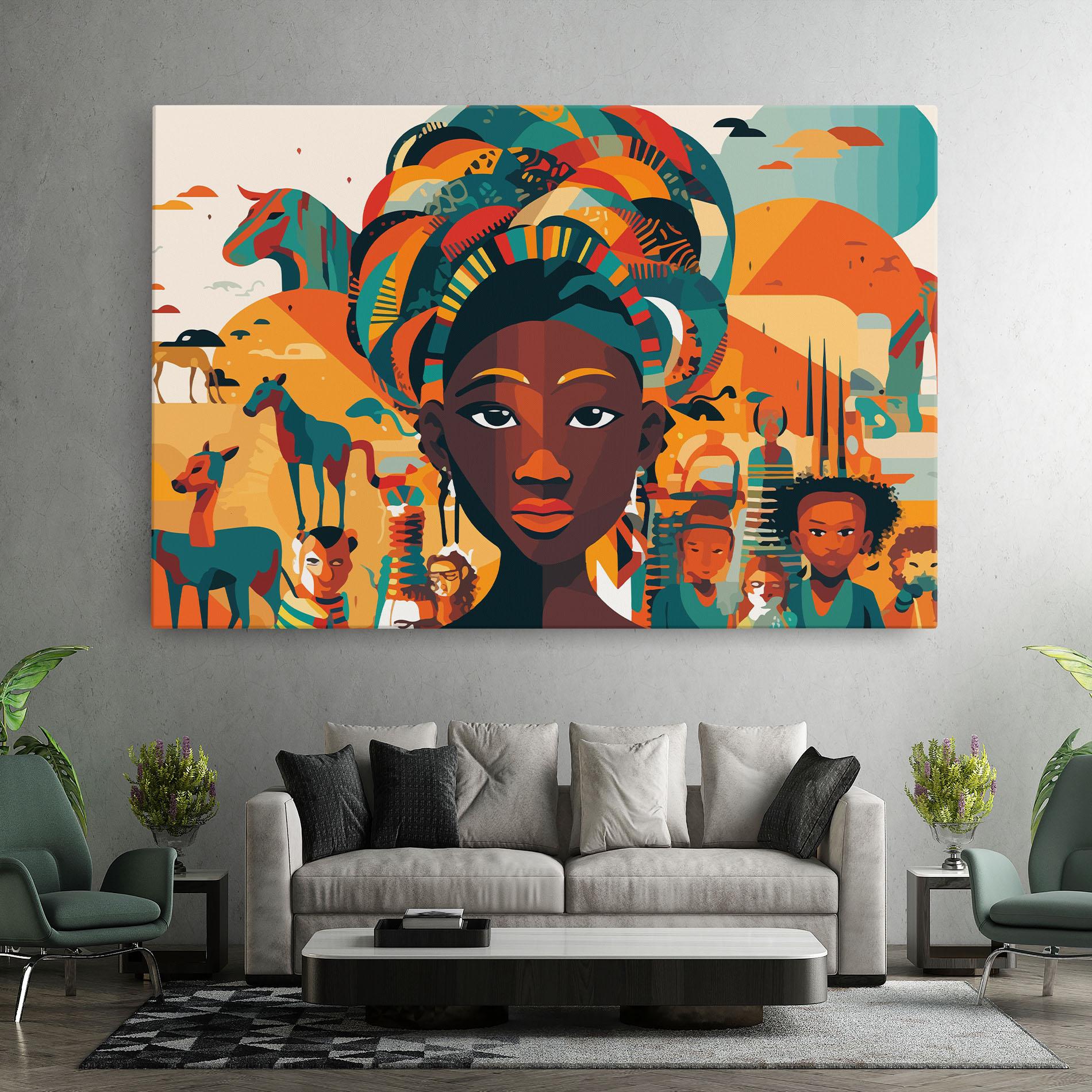 Tablou Canvas Child Africa Art mockup 7